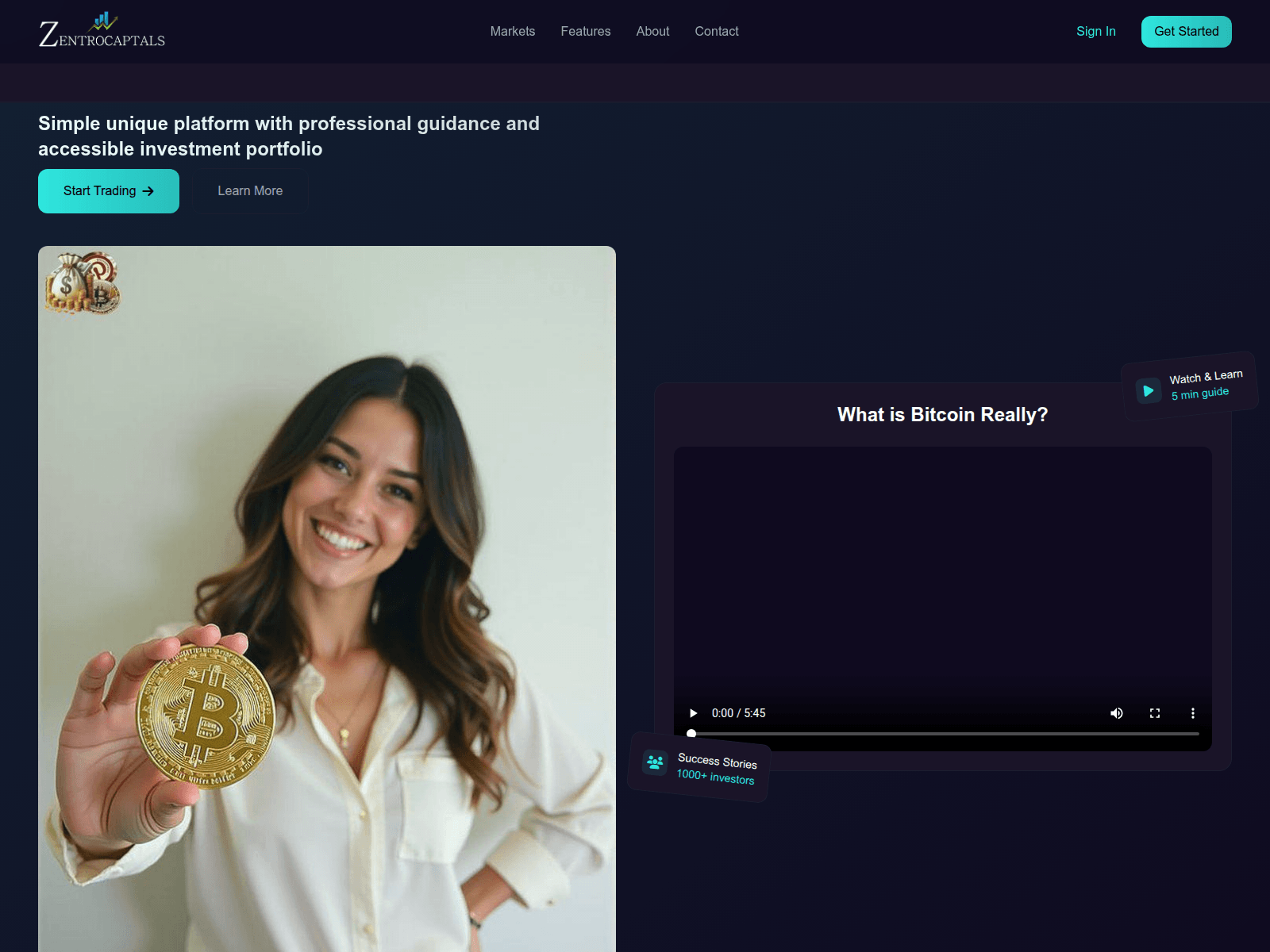 Screenshot of zentrocapitals.com
