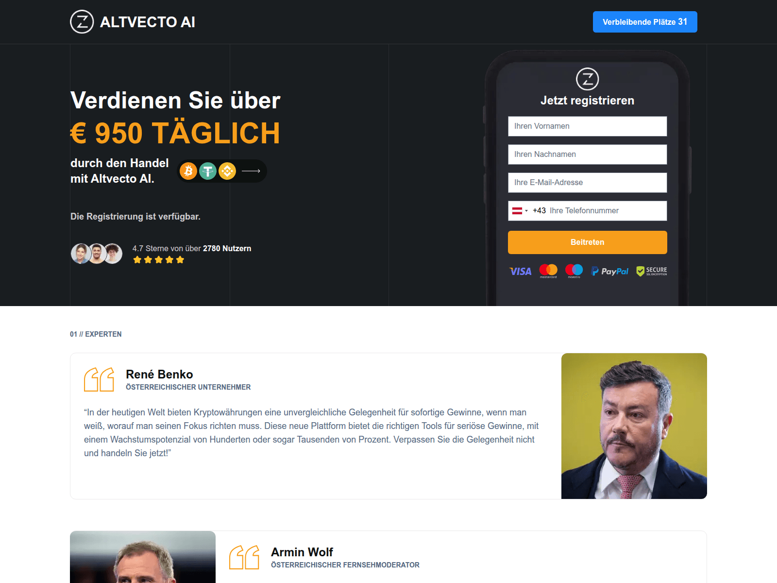 Screenshot of altvectoai.com