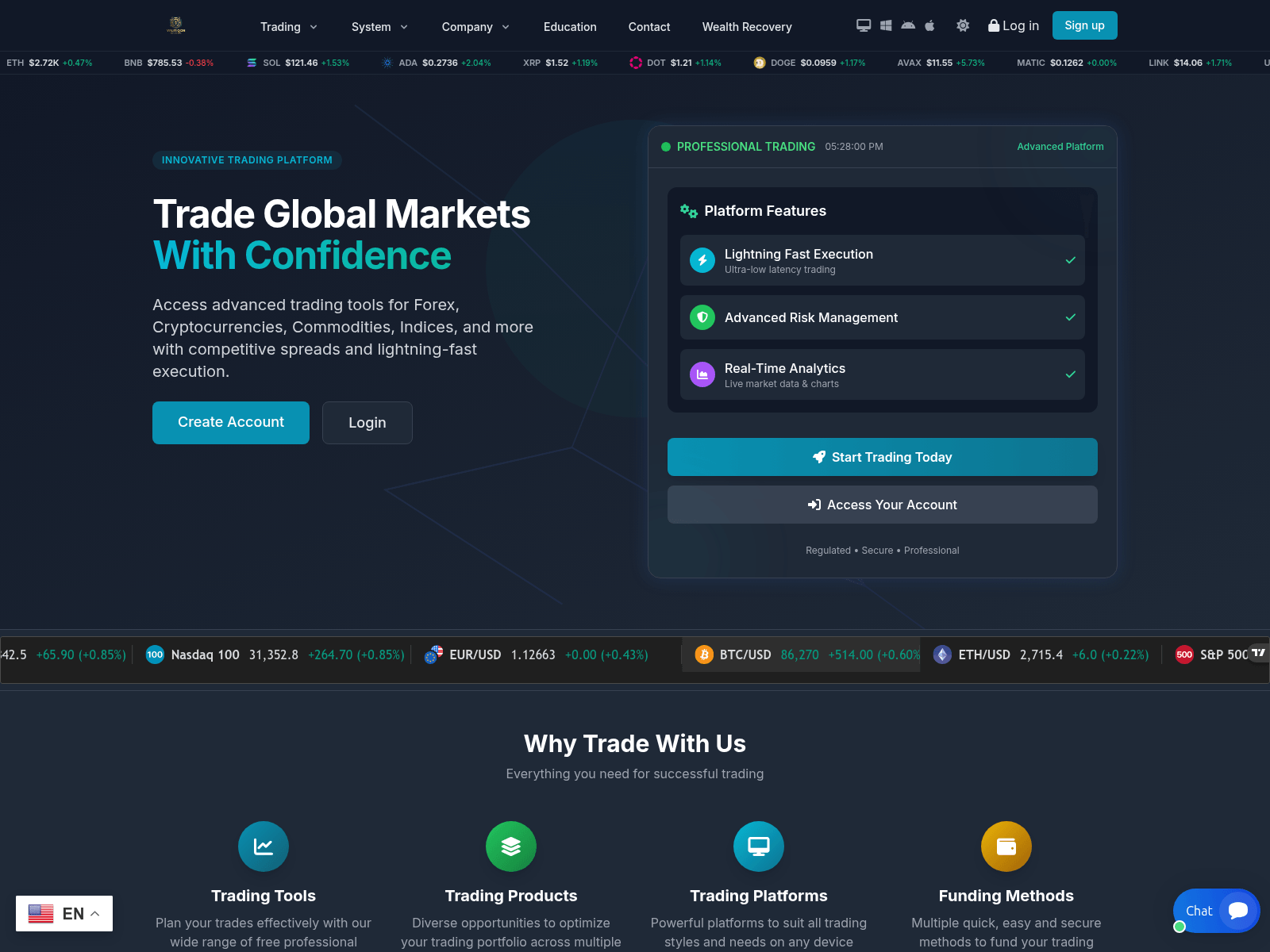 Screenshot of vauriqon-network.com