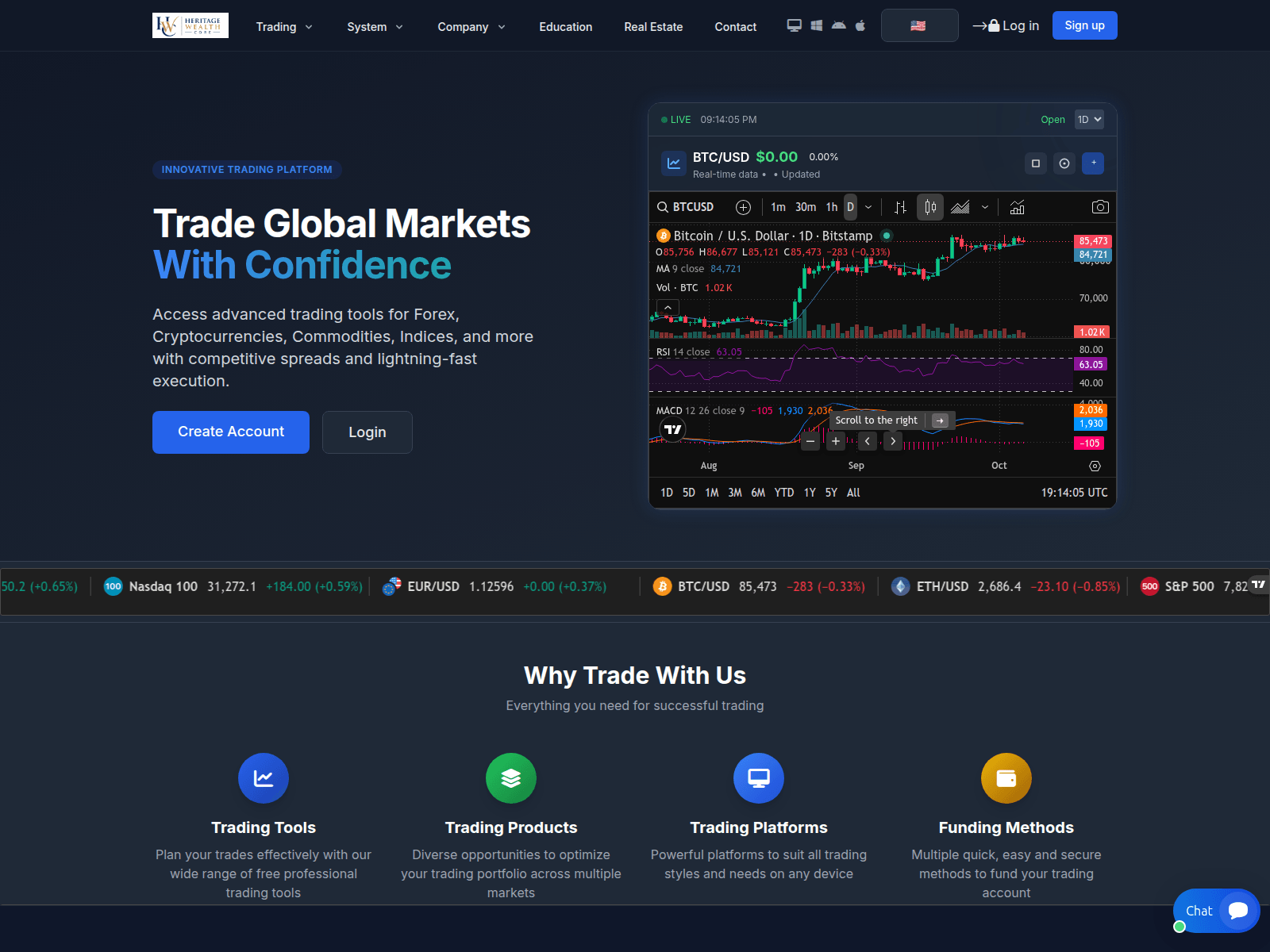 Screenshot of heritagewealthcore.com