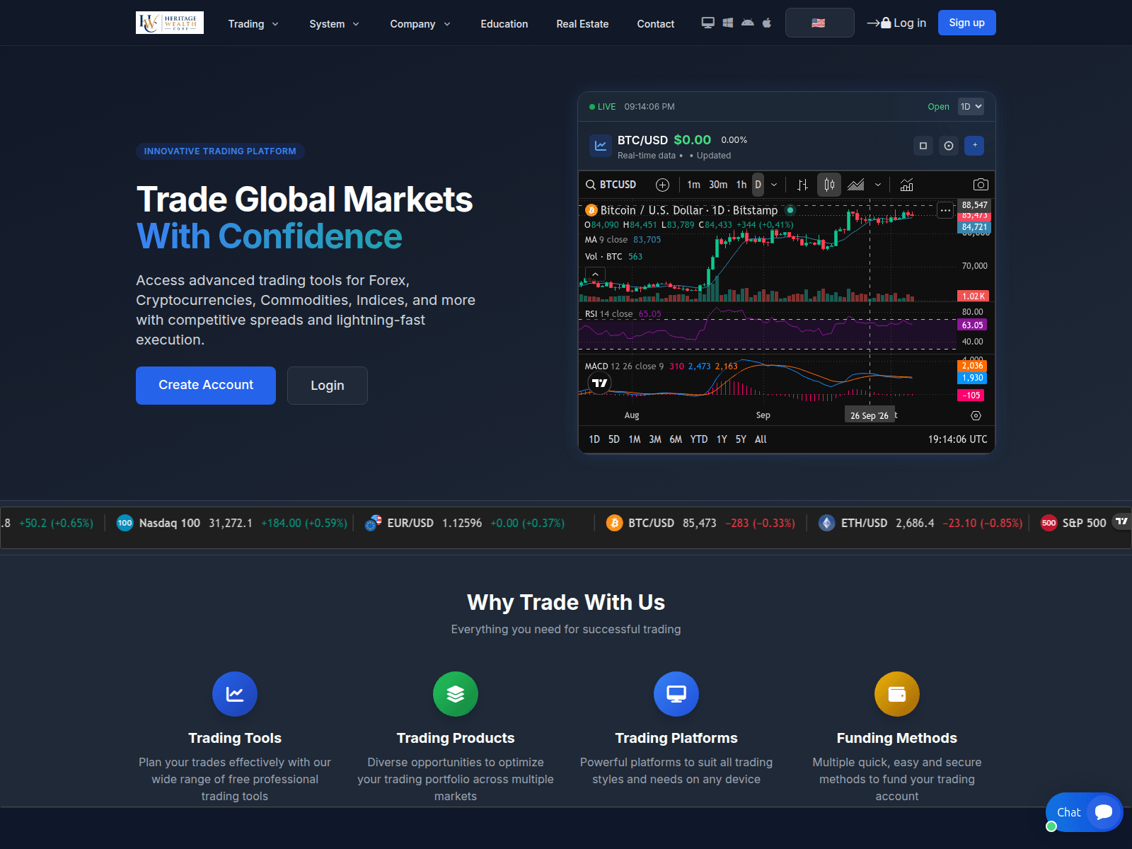 Screenshot of heritagewealthcore.com