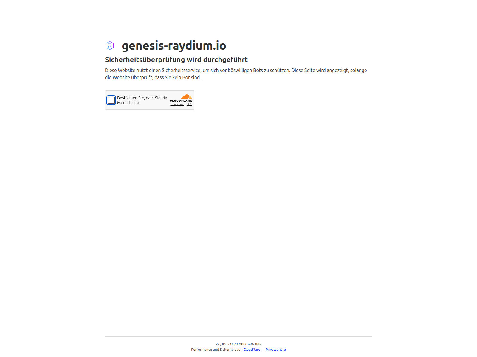 Screenshot of genesis-raydium.io