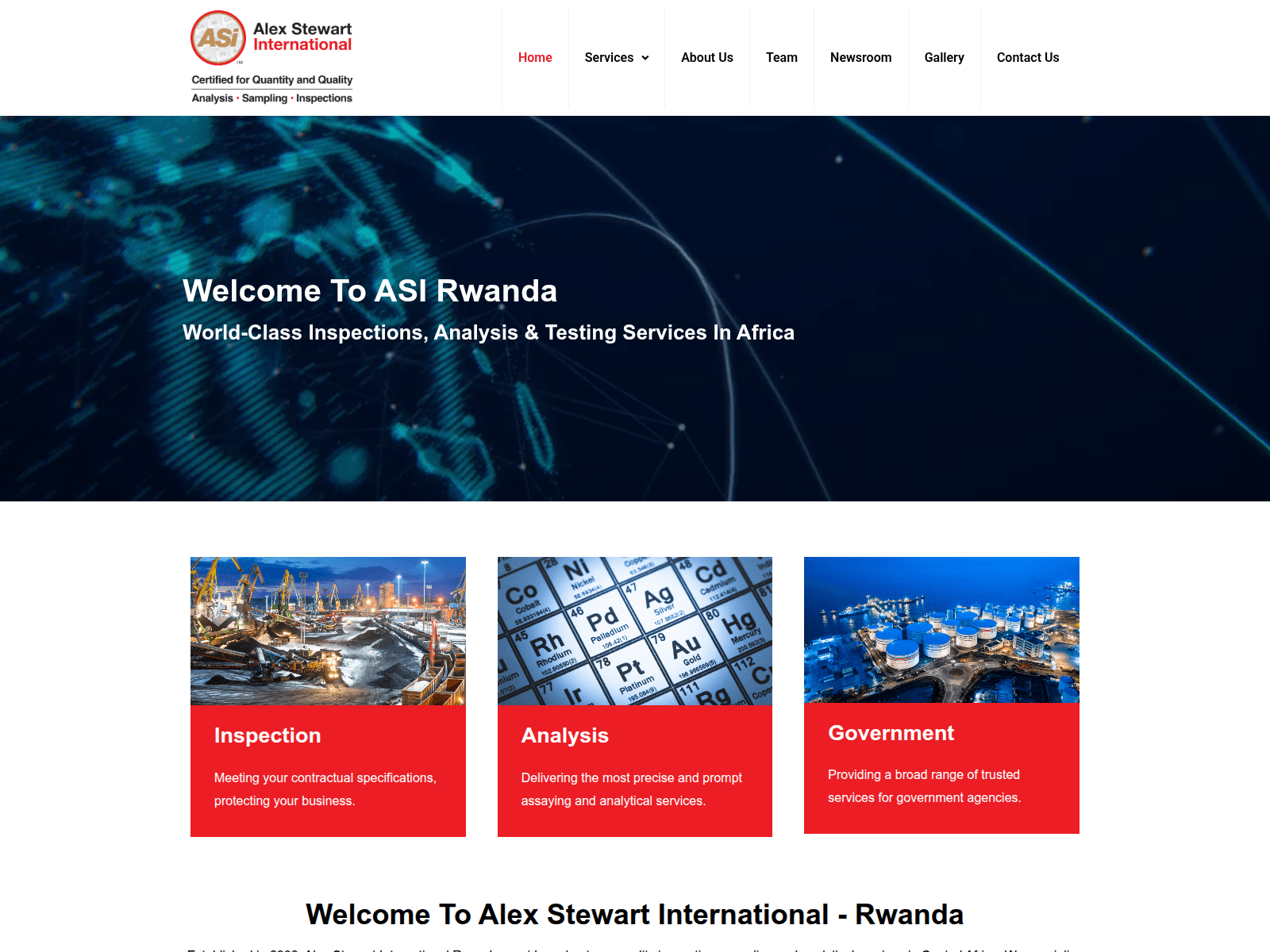 Screenshot of alexstewartinternationalltd.rw