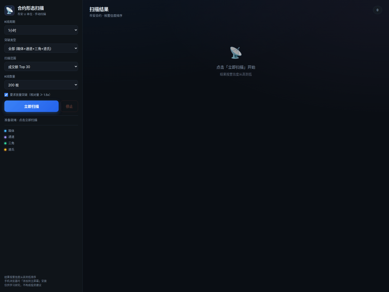 binance-pattern-scanner-5ddw3d.pages.dev का स्क्रीनशॉट