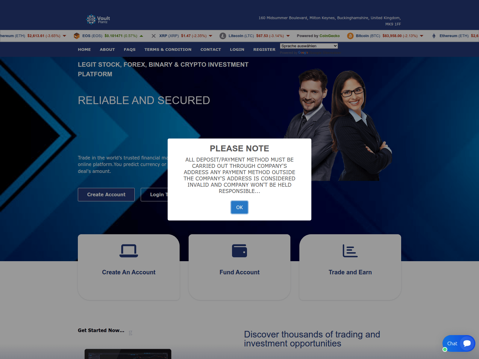 Screenshot of vault-plantz.com