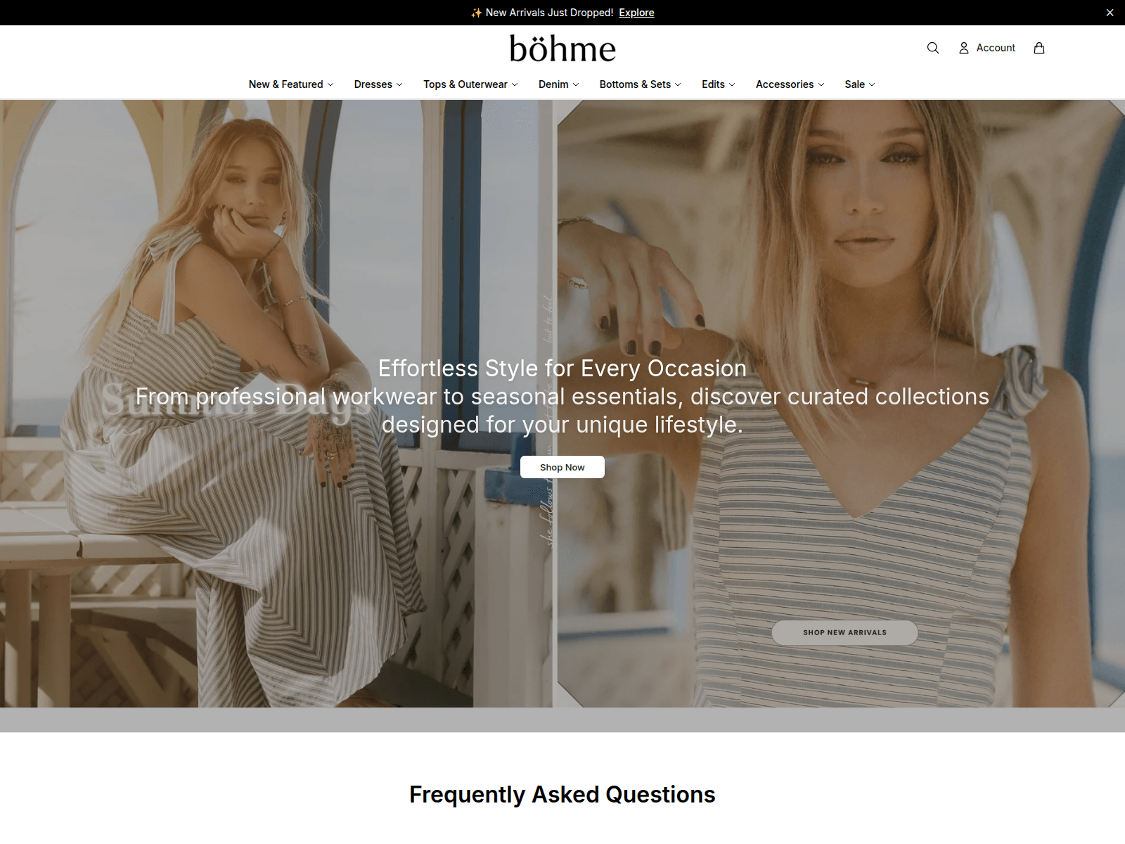 Screenshot of bohmeapparel.shop