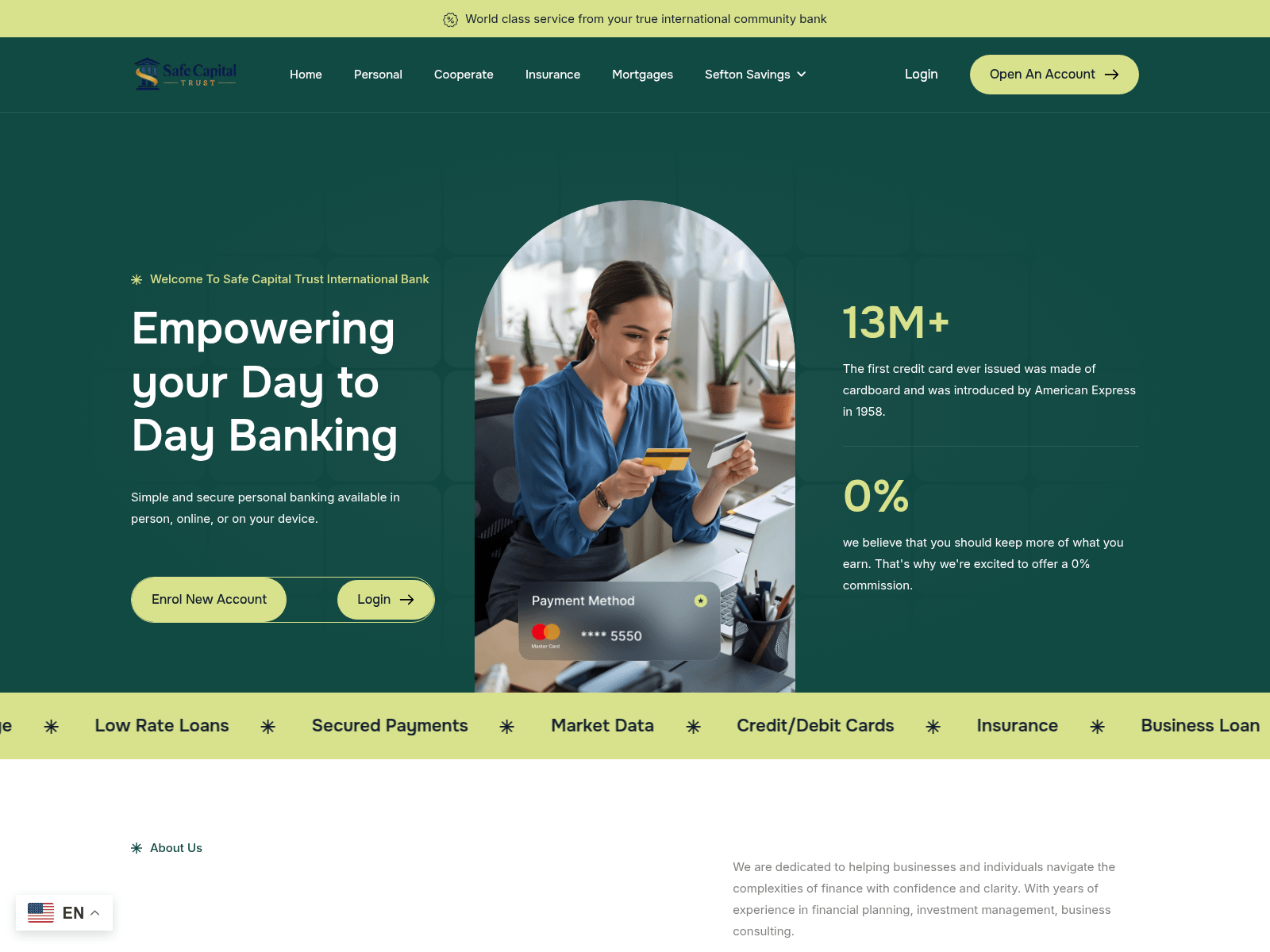 Снимок экрана safecapitaltrust.com