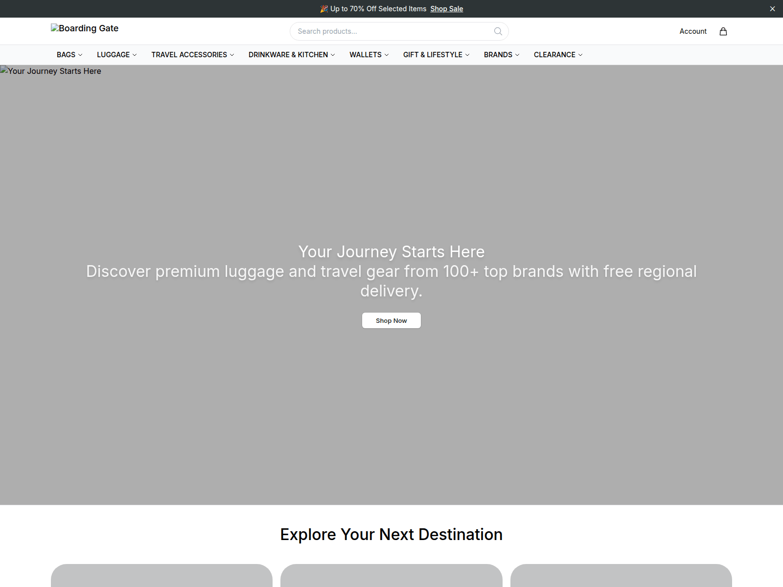 Screenshot of boardinggatehub.shop