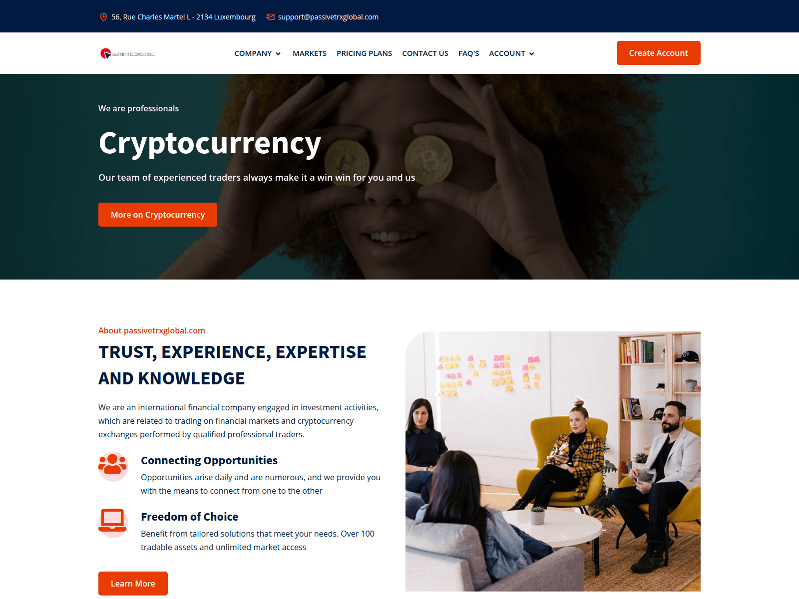 Screenshot of passivetrxglobal.com