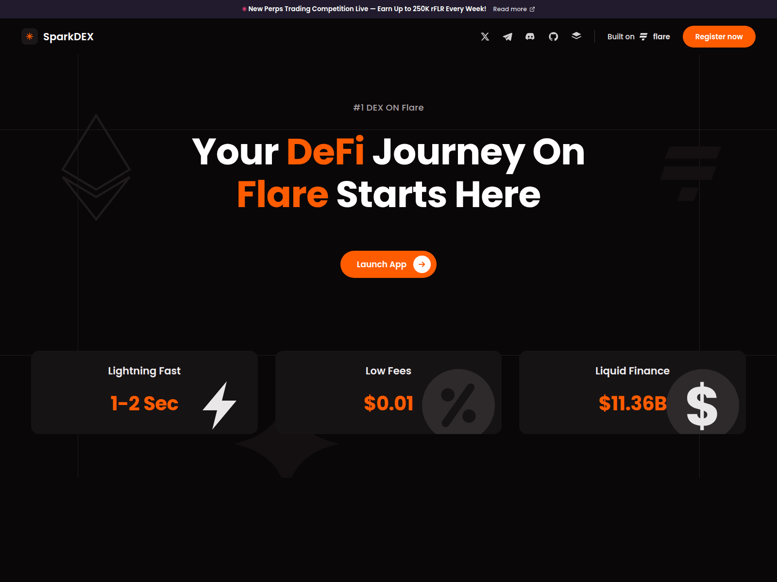 Screenshot von spark-dex.xyz