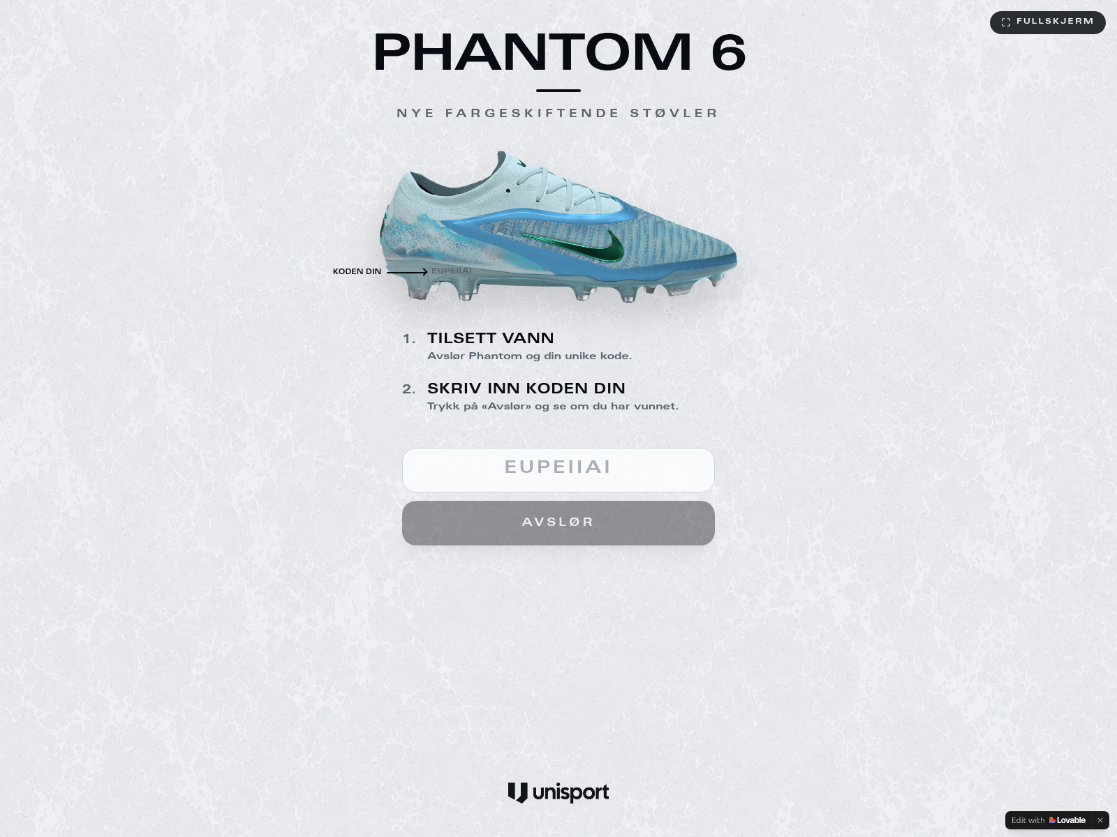 Screenshot of unisport-phantom.app