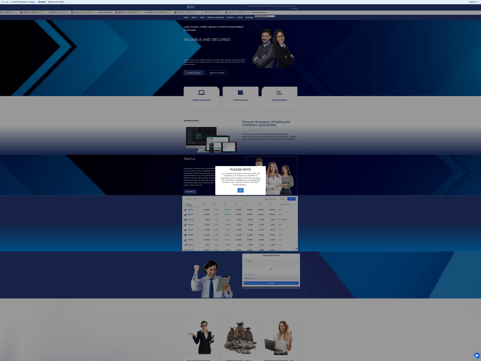Screenshot of vault-plantz.com