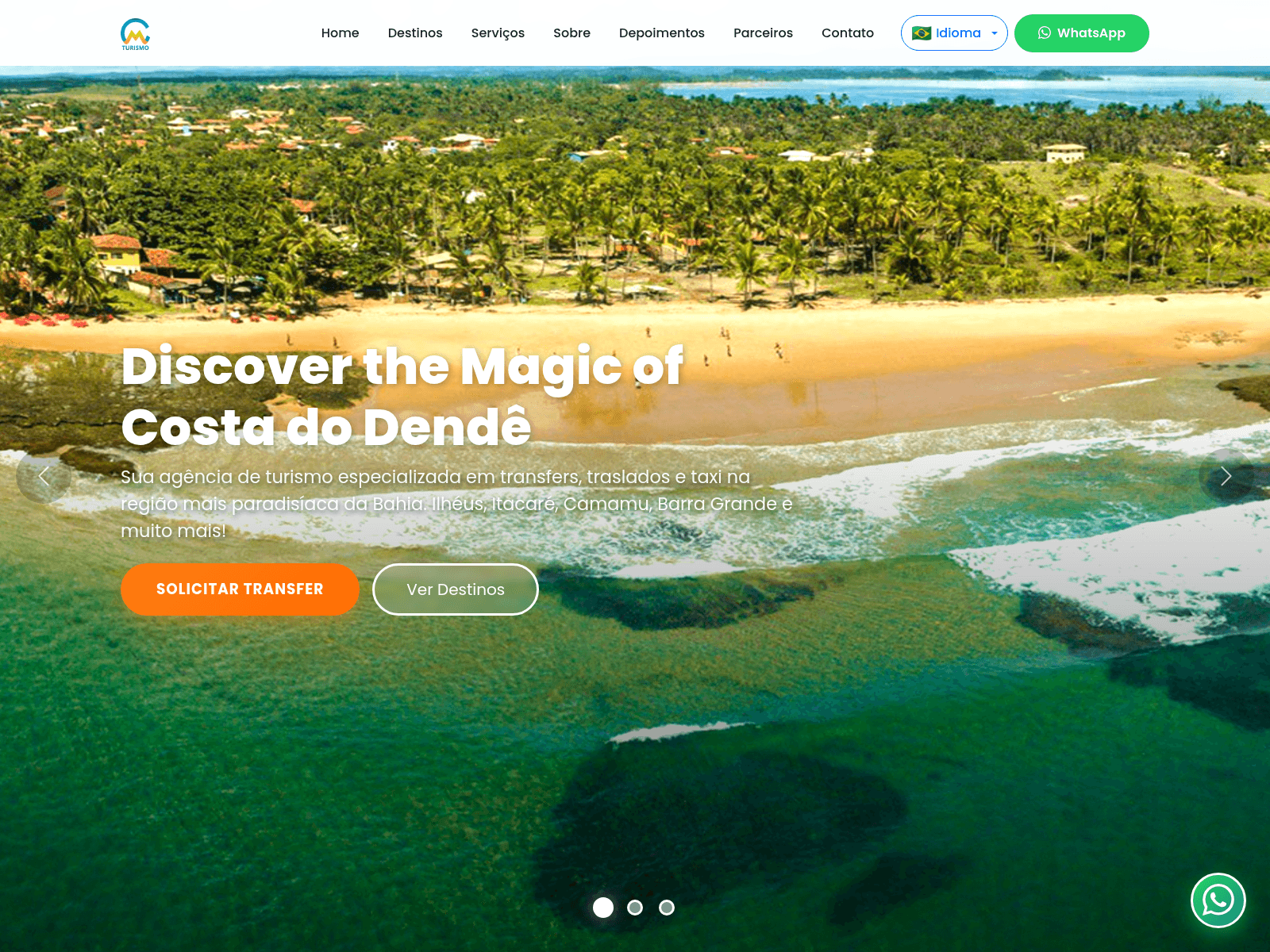 Screenshot of cmturismo.com.br
