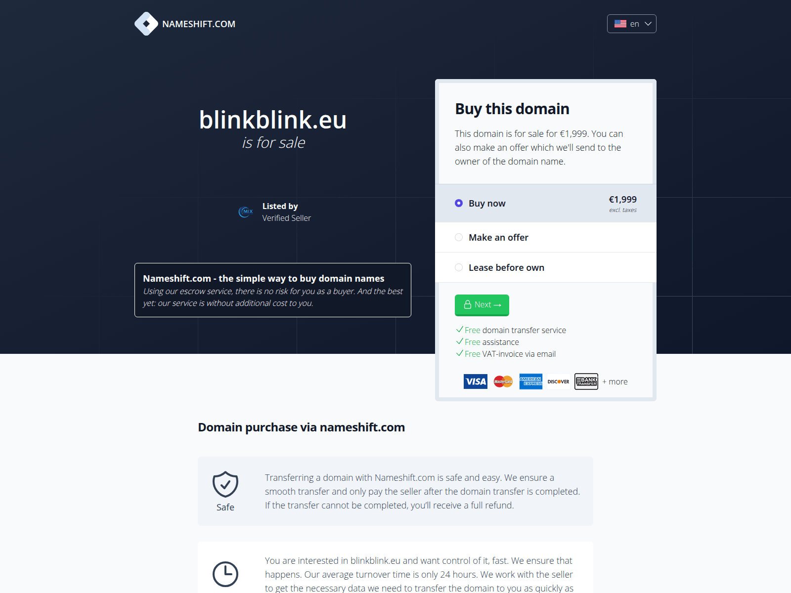 Screenshot of blinkblink.eu