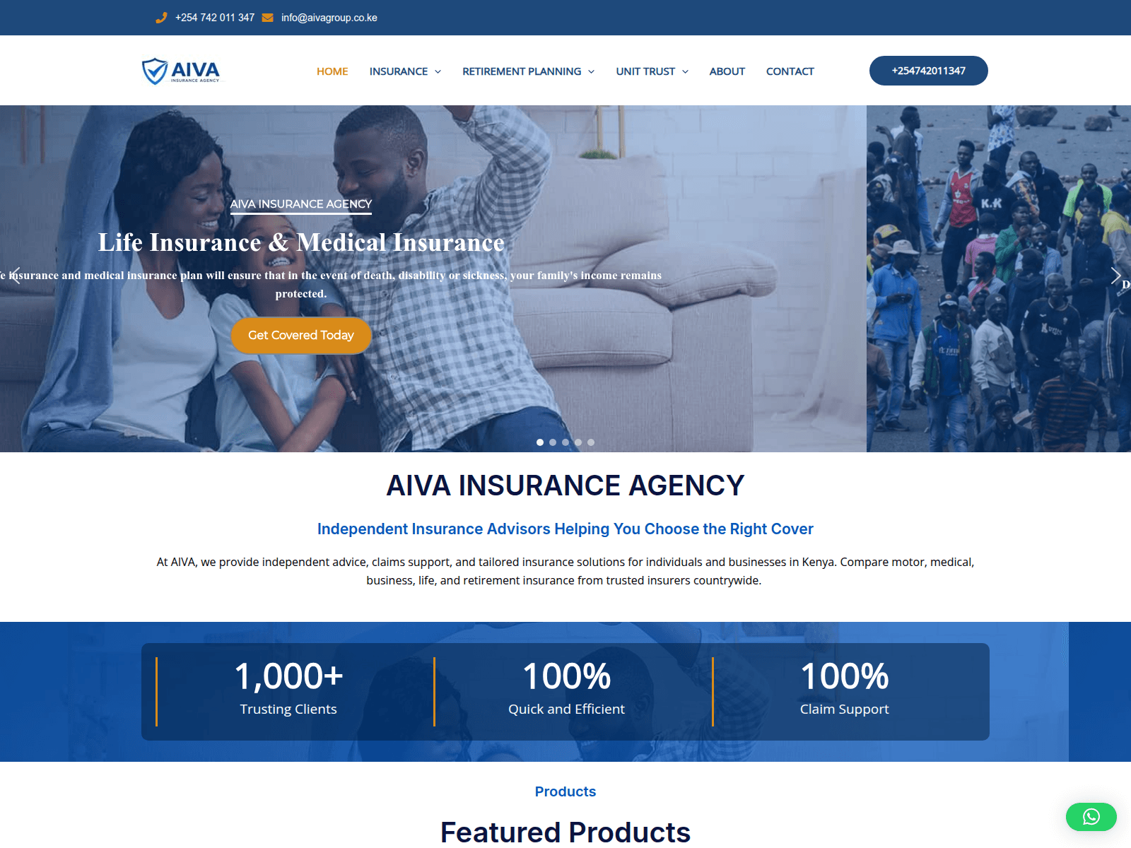 Screenshot of aivagroup.co.ke