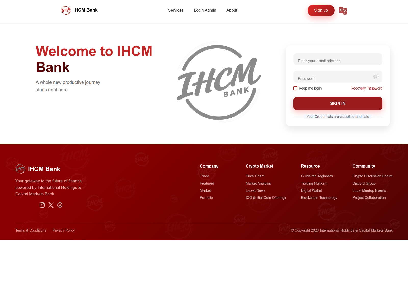 Снимок экрана bankihcm.com