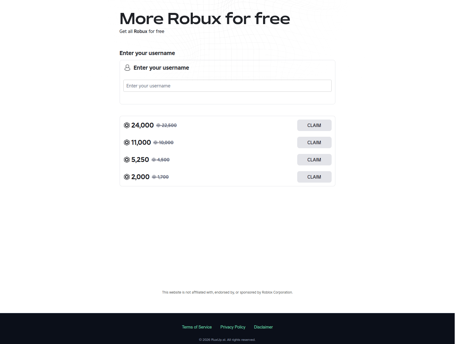 Screenshot of ruxup.st