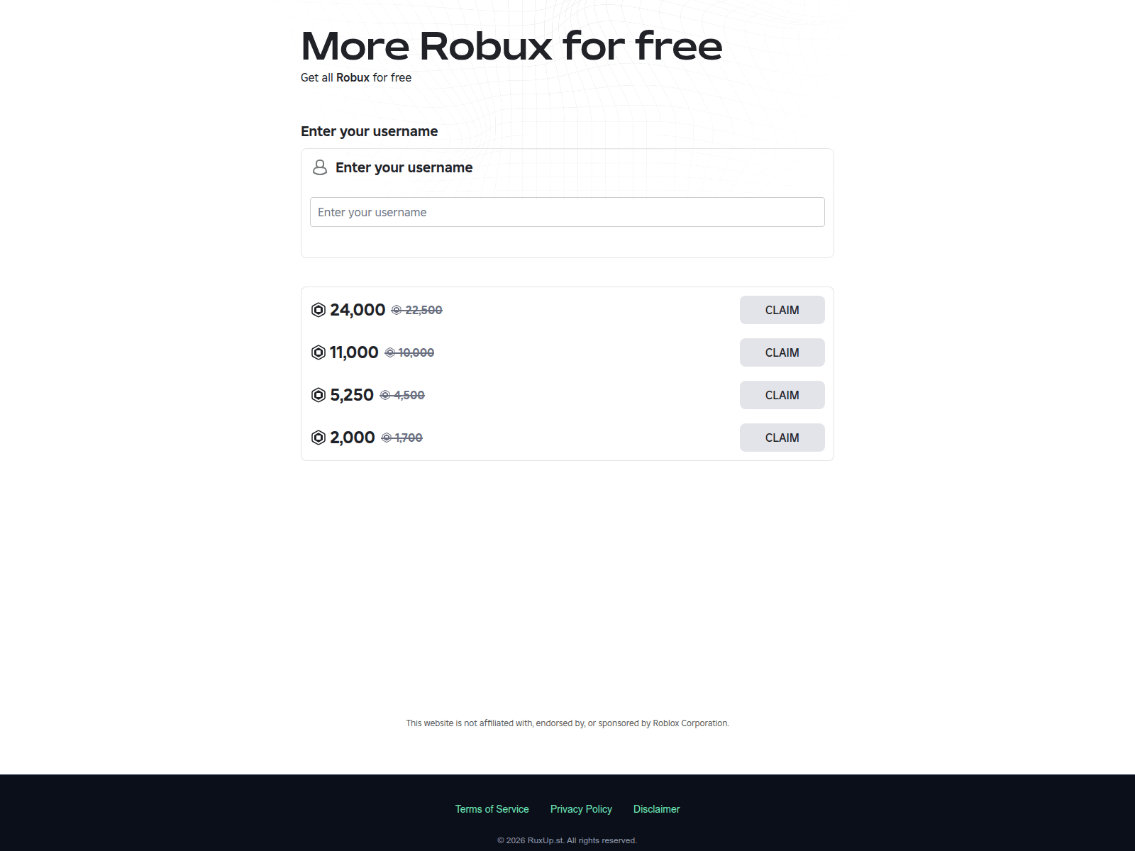 Screenshot of ruxup.st