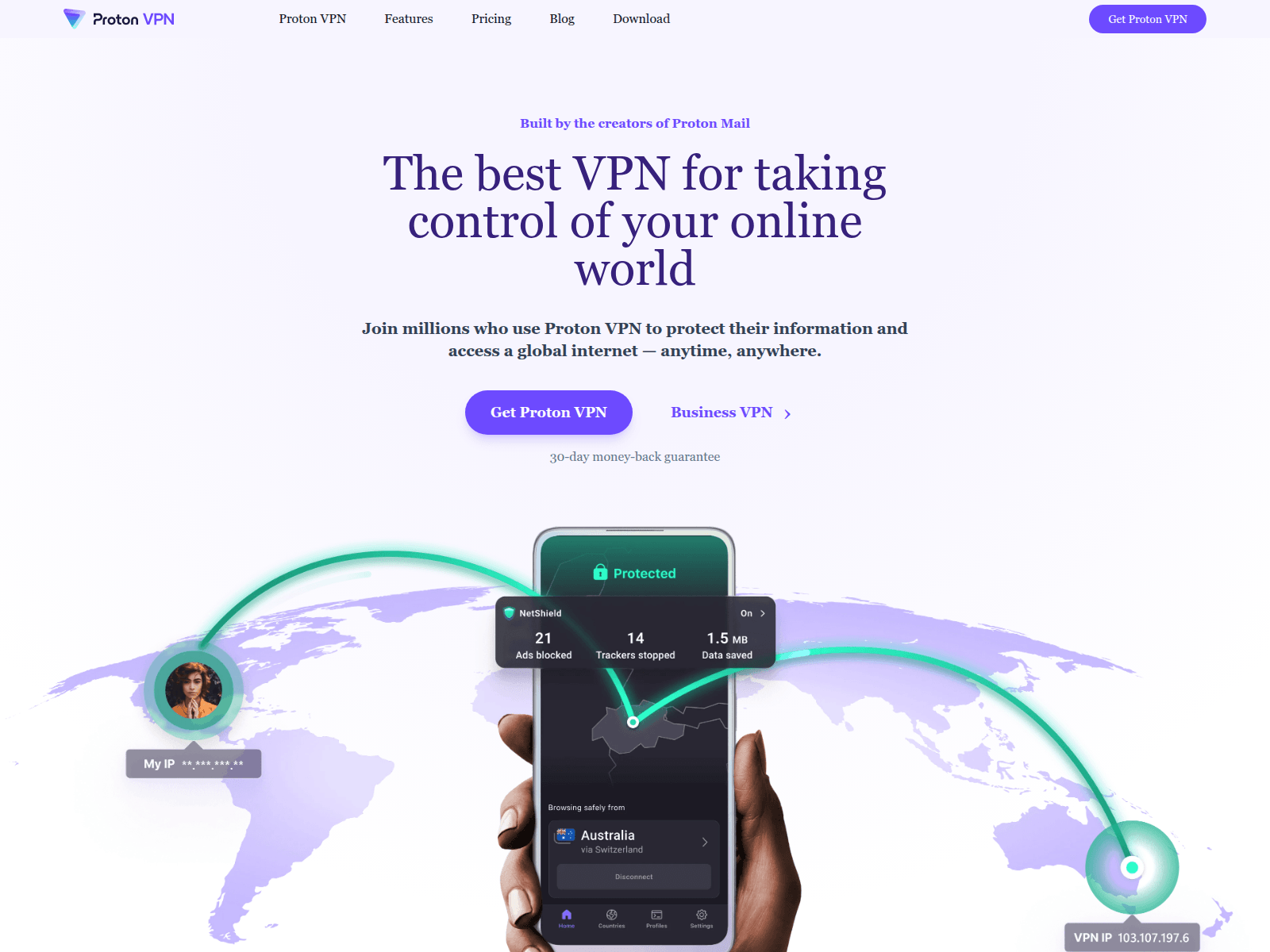 Снимок экрана protonvpn.st