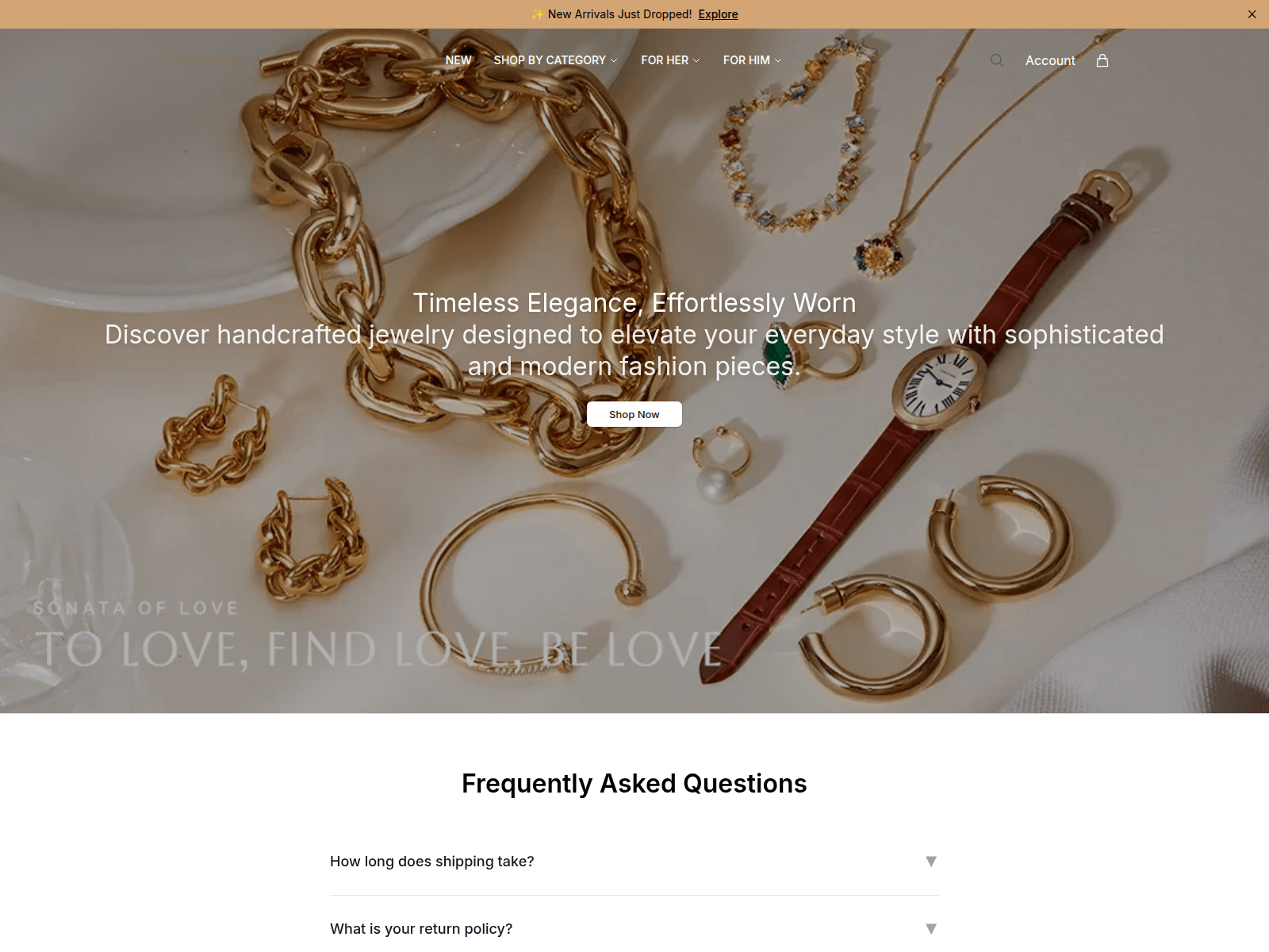Tangkapan layar belovejewelonline.shop