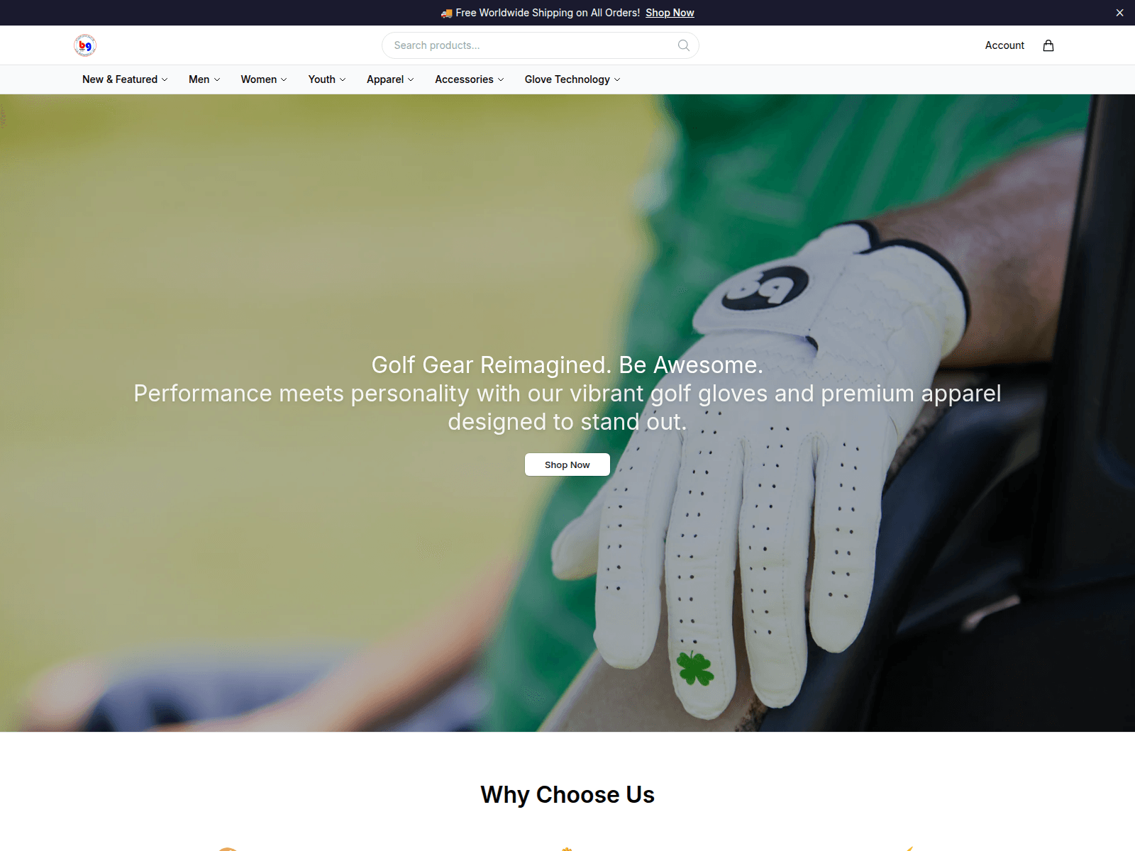 Screenshot of bendergloves.shop