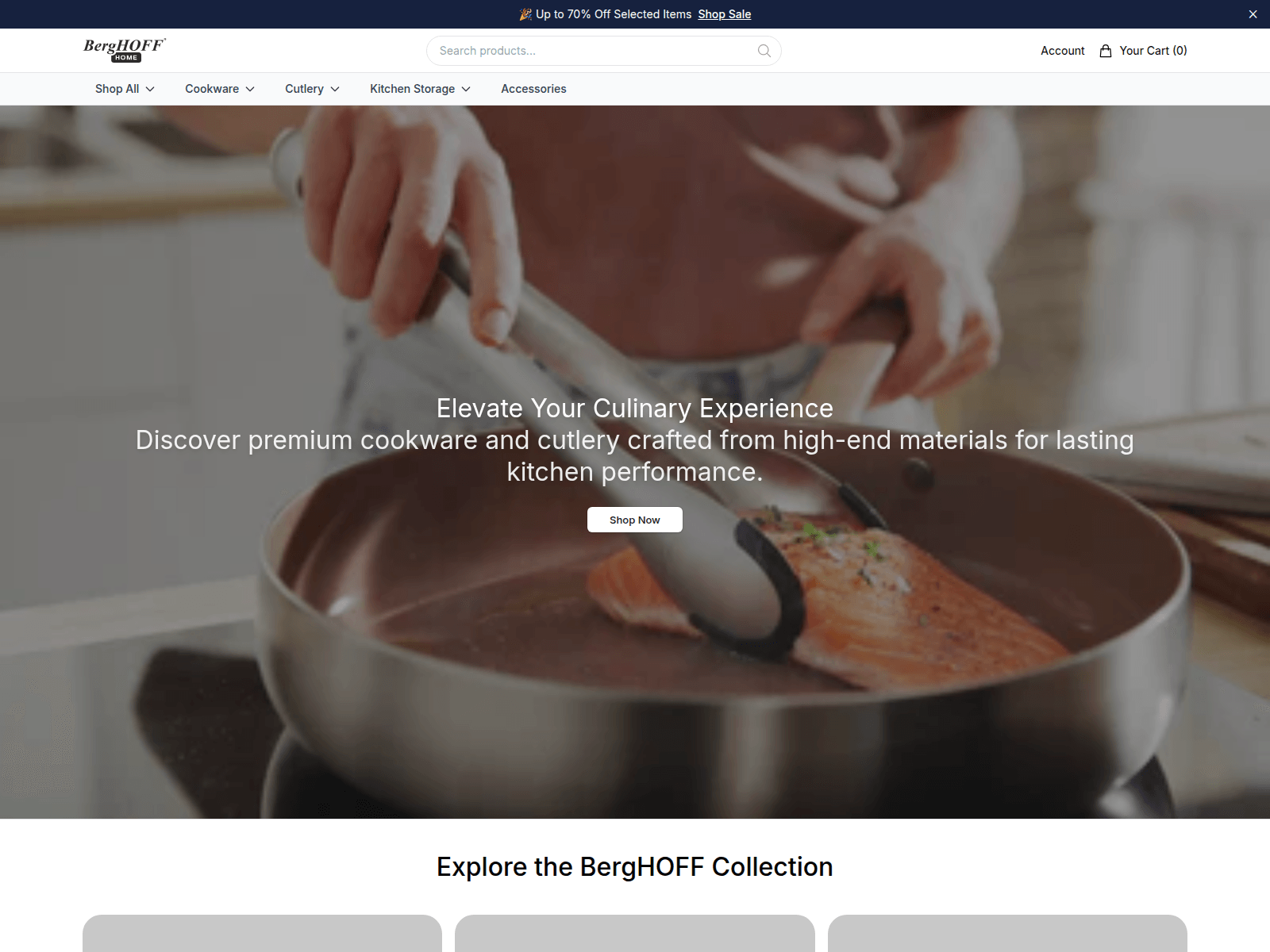Screenshot of berghoffhomedirect.shop