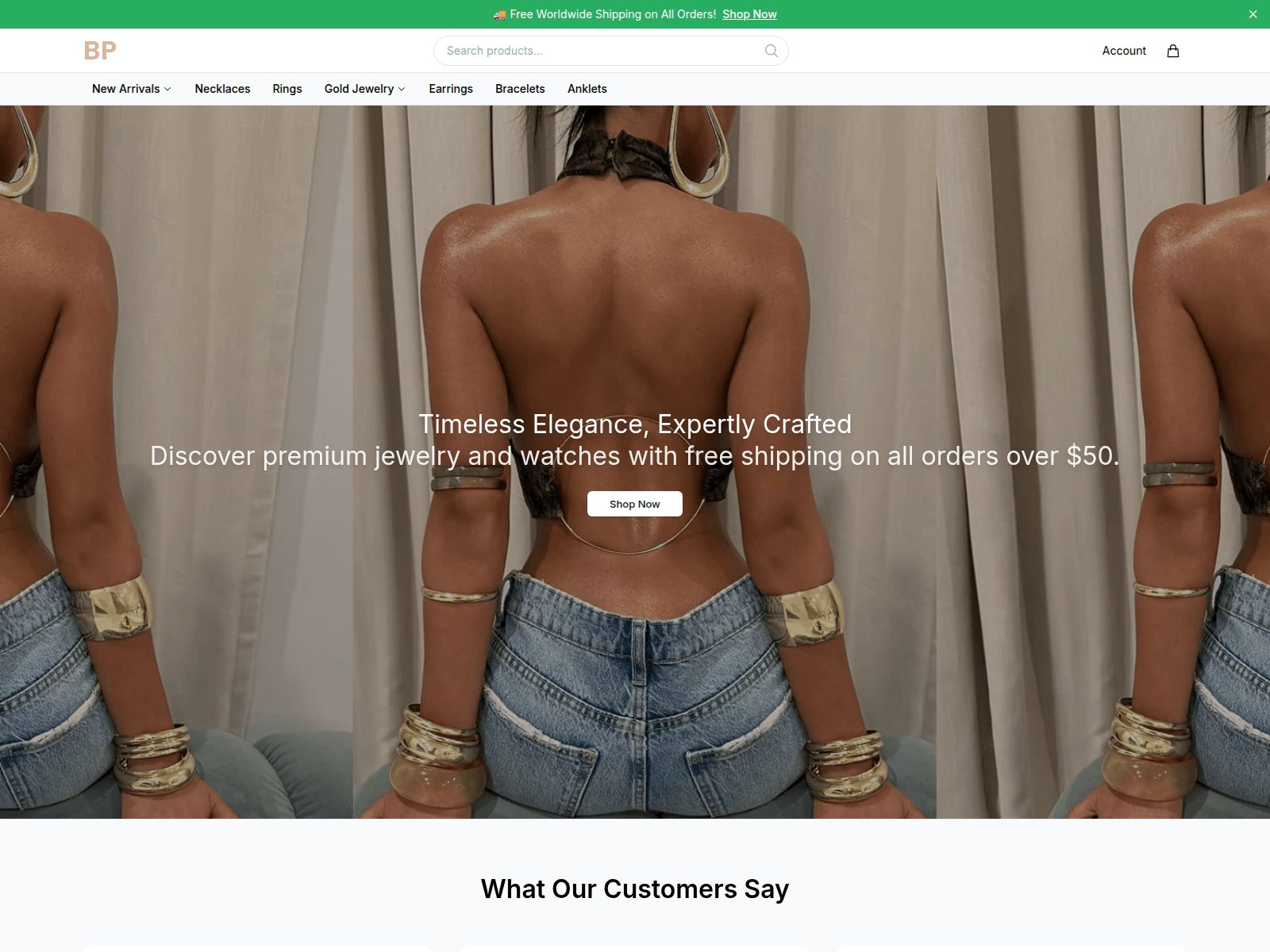 Screenshot of bernapecijewelry.shop
