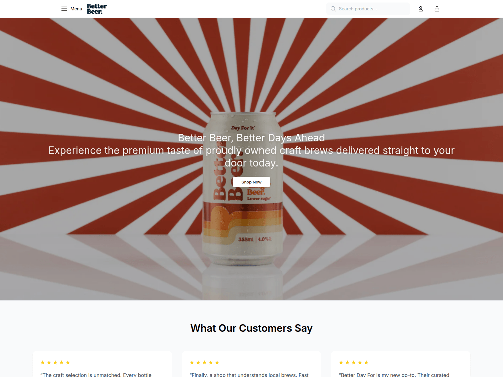 Screenshot of betterbeerstore.shop