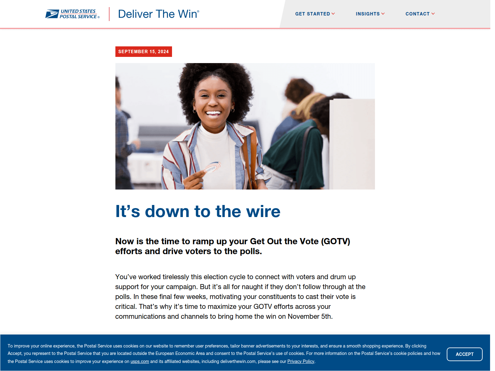 Screenshot of www-deliverthewin-wpe-stage.usps.mrm-client.com