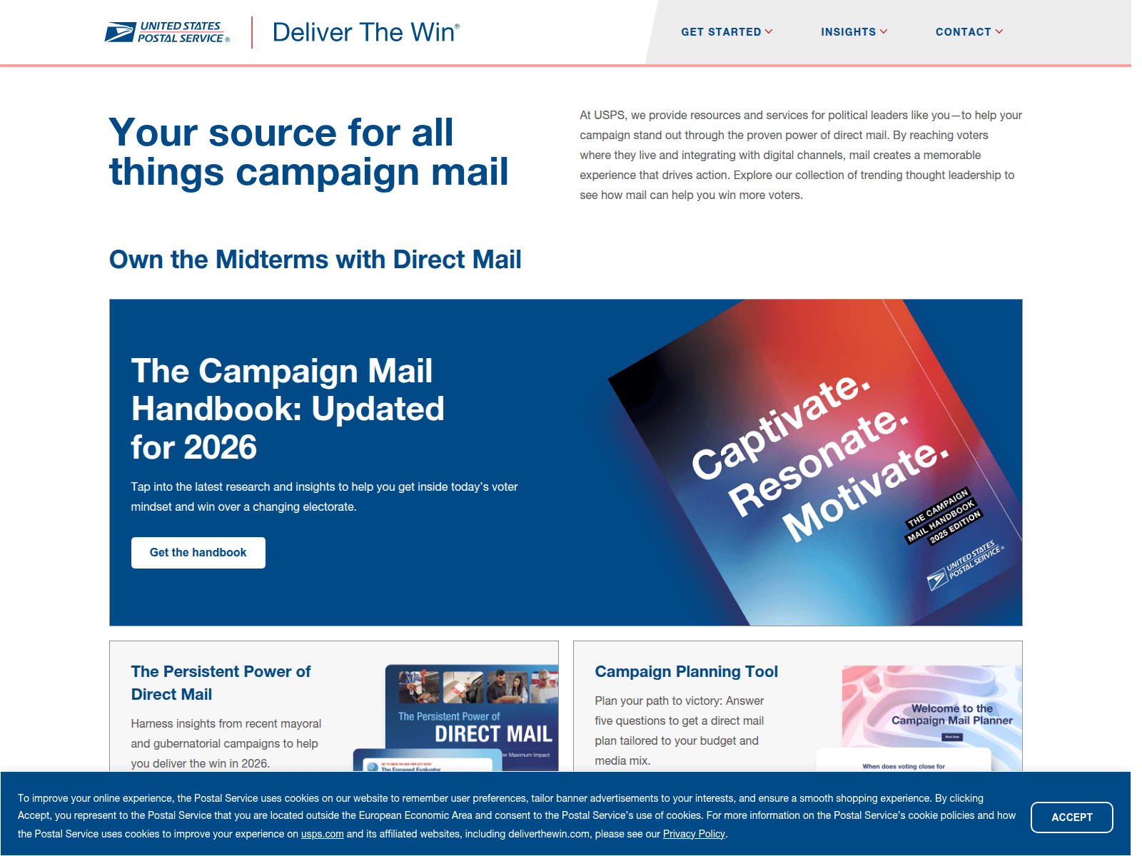 Screenshot of www-deliverthewin-wpe-stage.usps.mrm-client.com