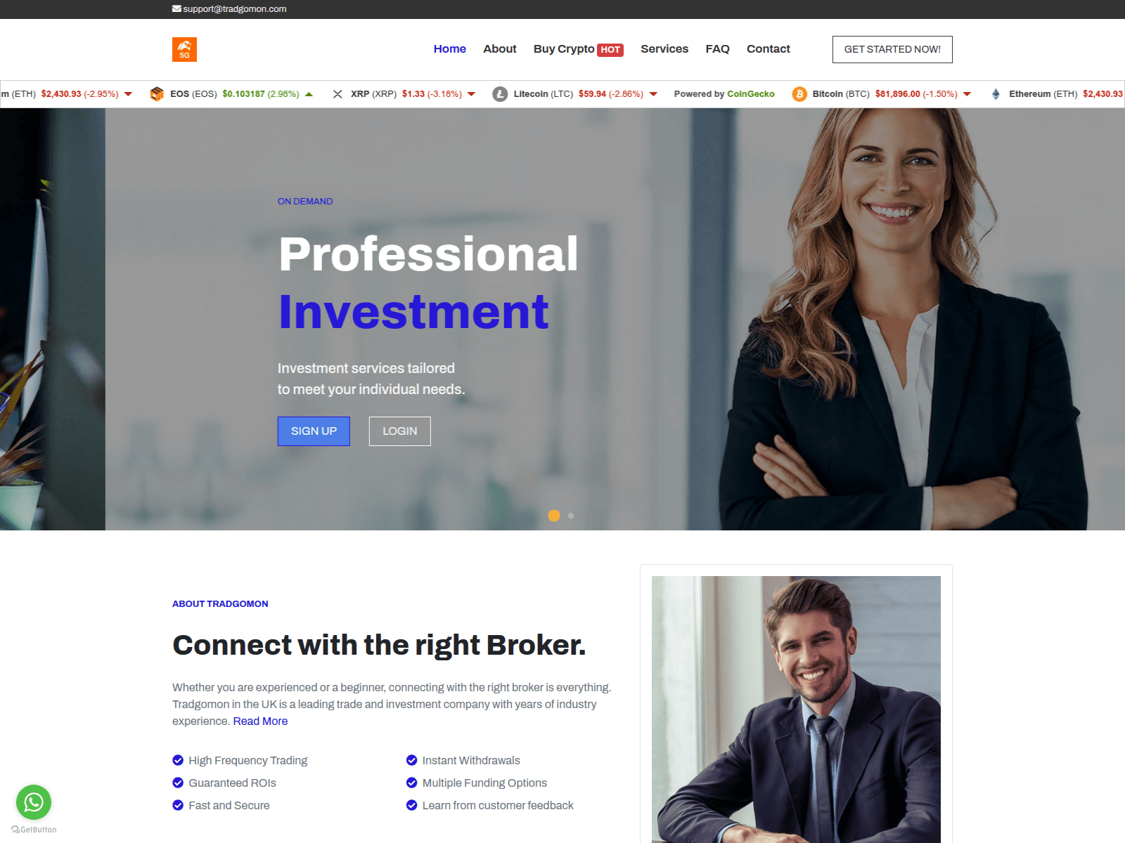 Screenshot of tradgomon.com