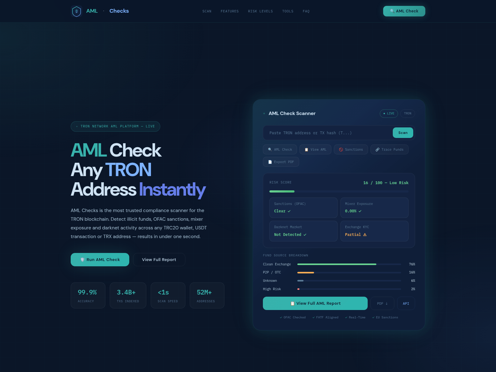 Снимок экрана amlchecks.vercel.app