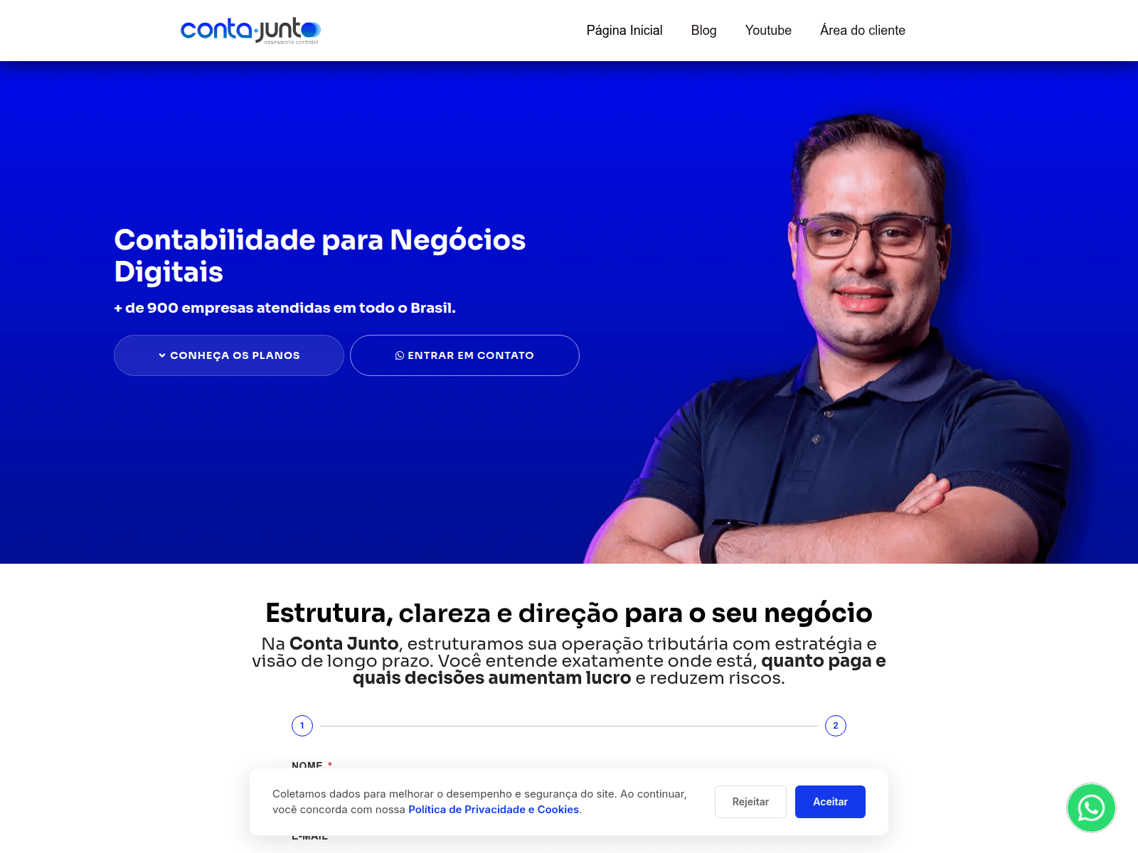 Снимок экрана contajunto.com
