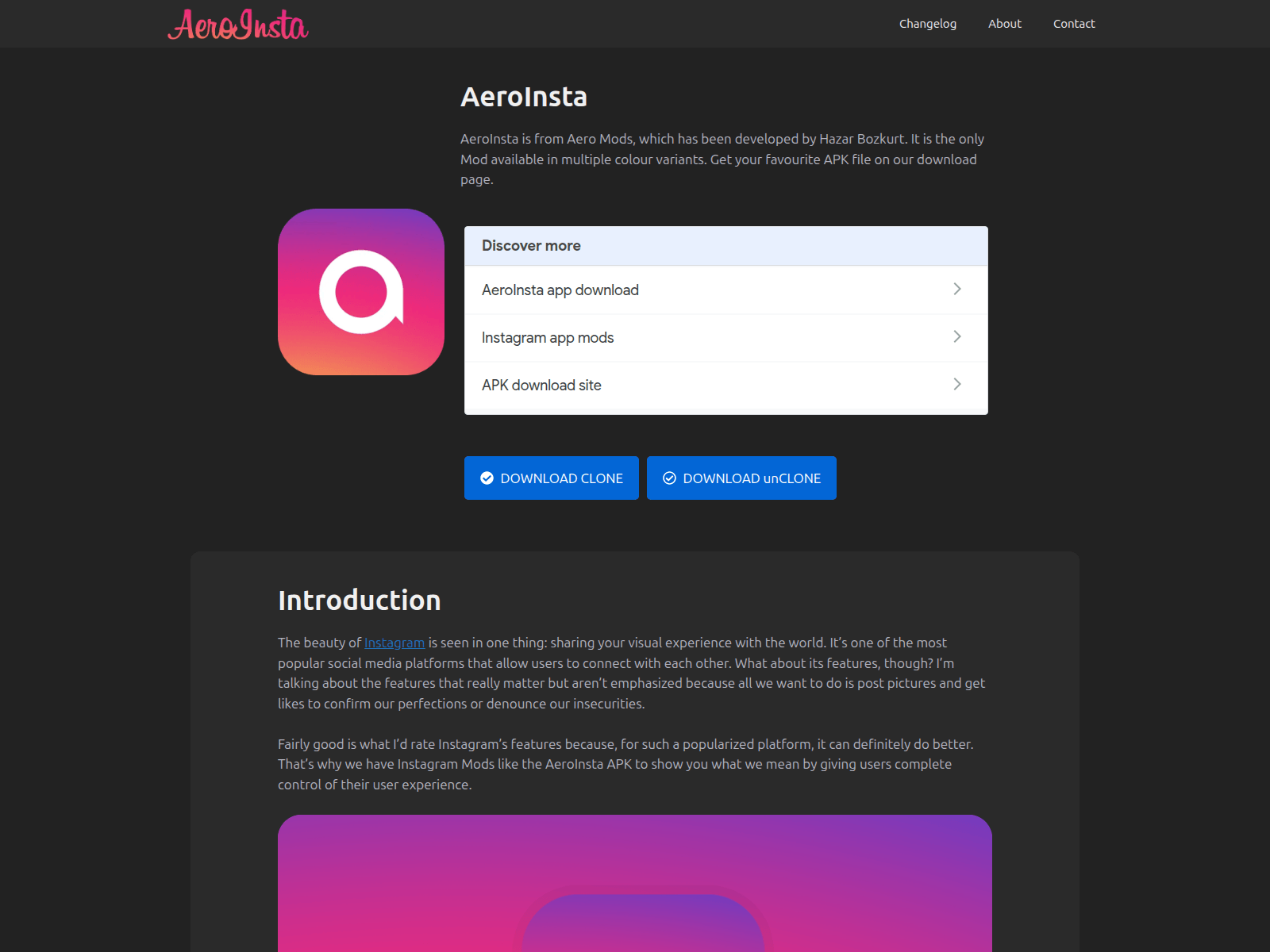 Tangkapan layar aeroinsta.app
