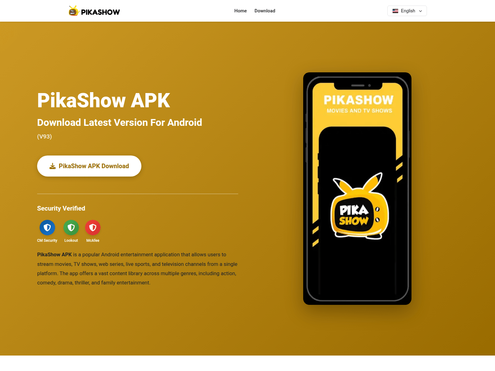 Tangkapan layar pikashowapps.com.pk