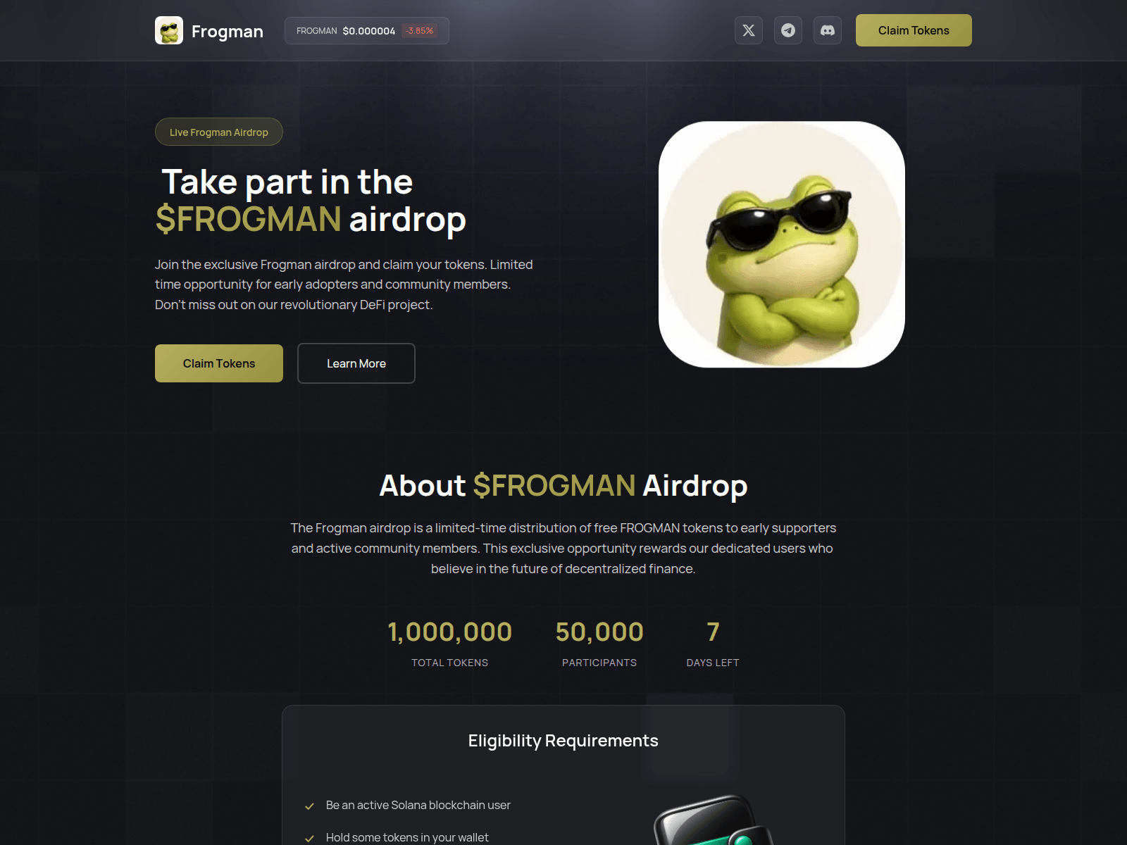 Снимок экрана frogman.top