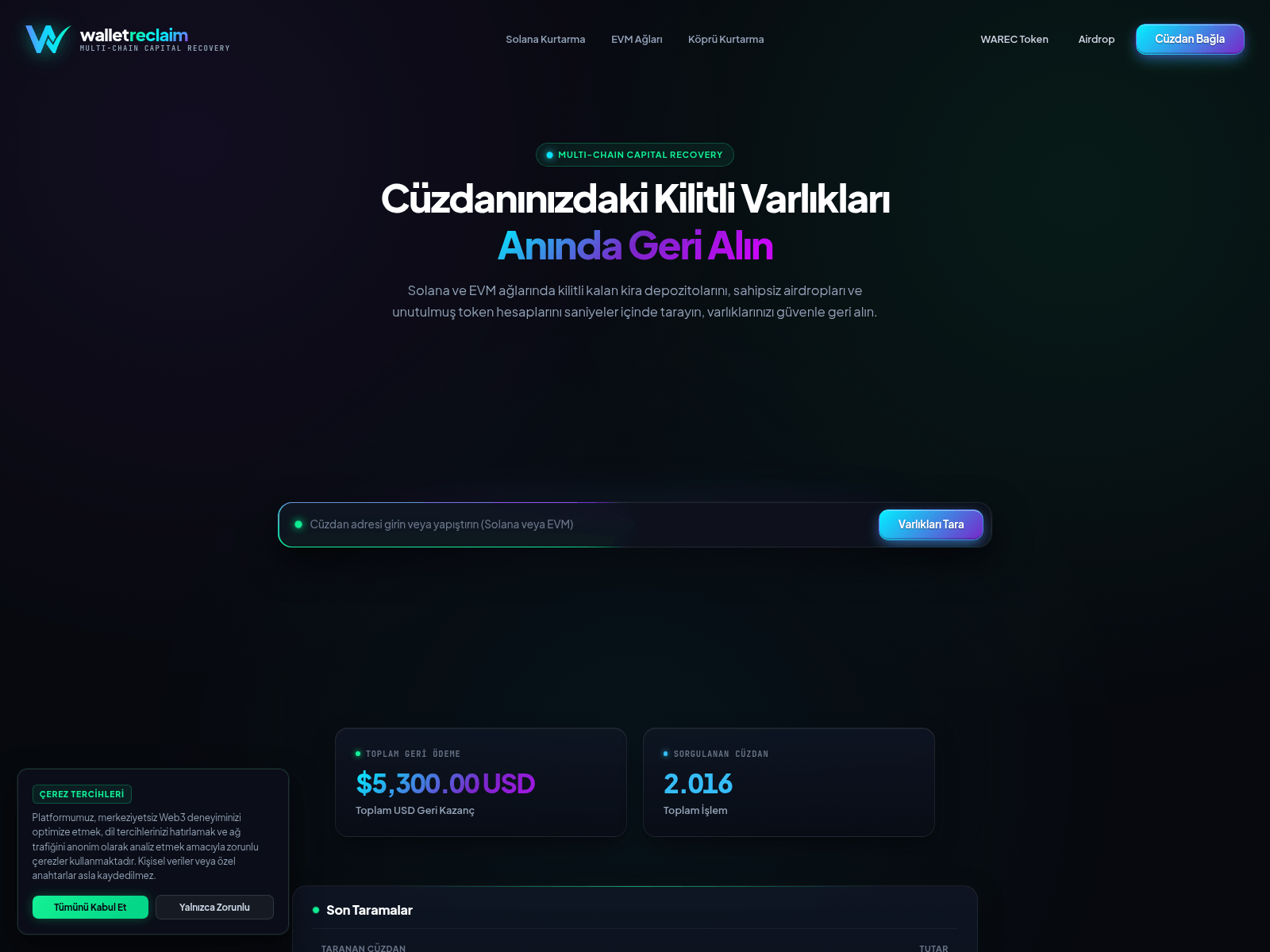 Screenshot of walletreclaim.com