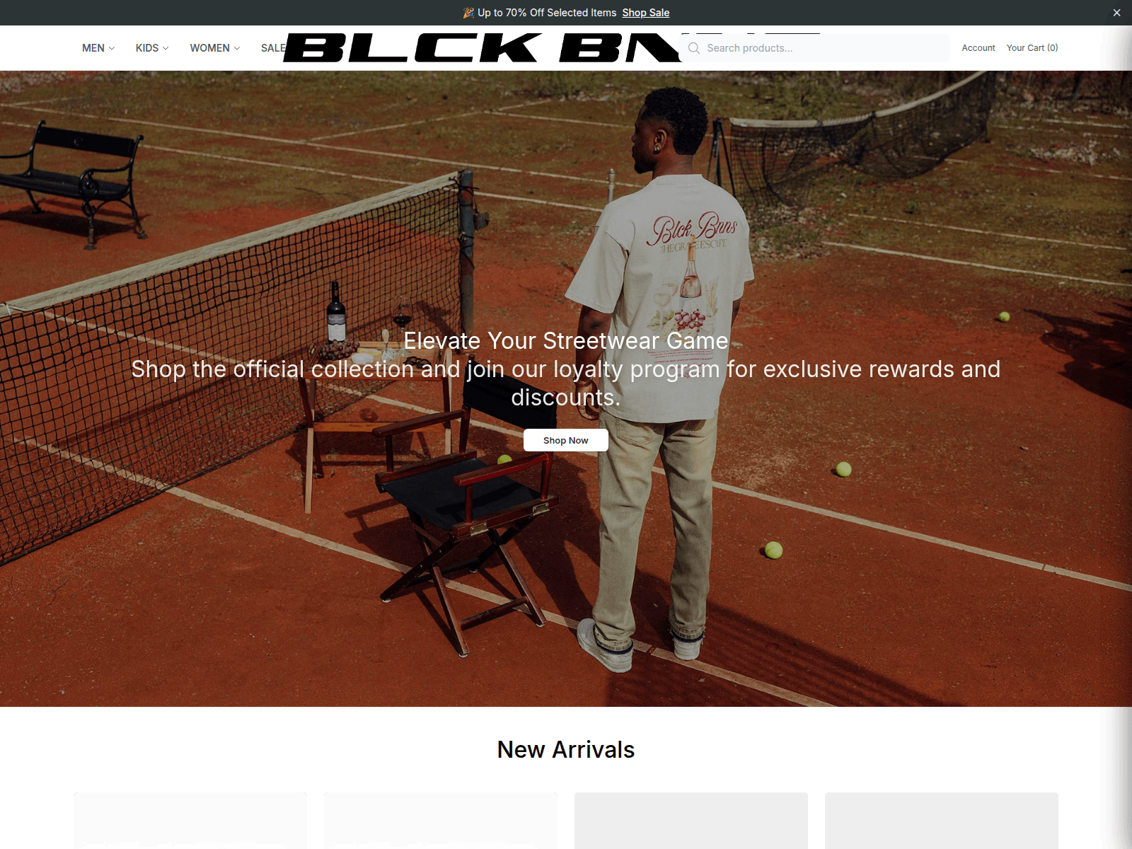 Screenshot of blackbananaswear.shop