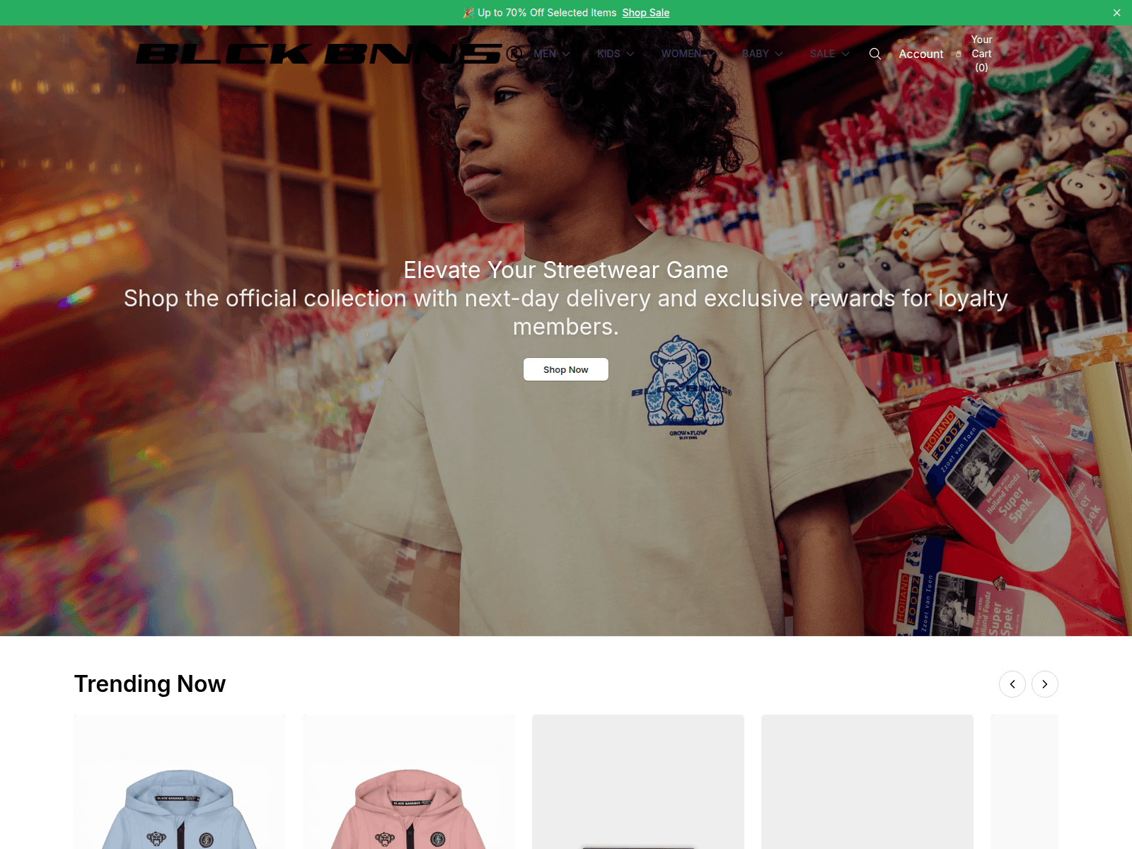 Screenshot of blackbananasstore.shop