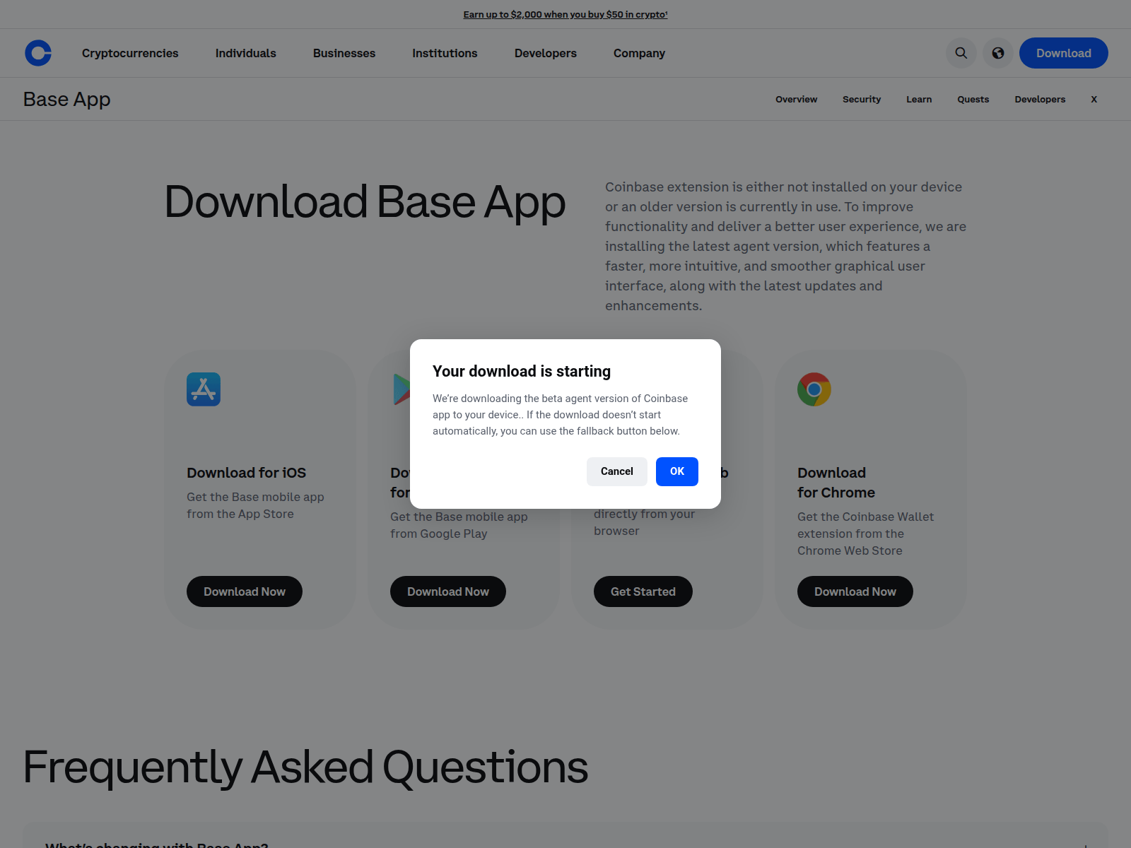 Screenshot of coinbasefleetagent.fudace.es