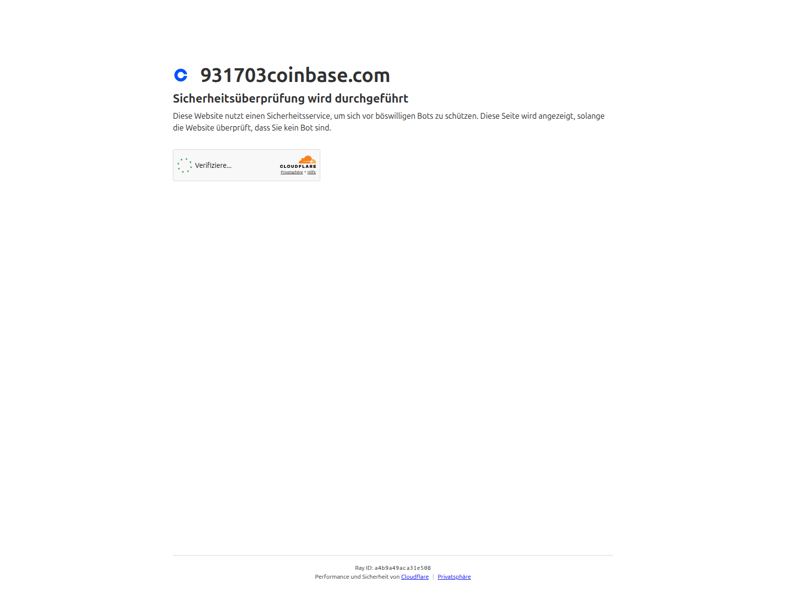 Screenshot of 931703coinbase.com