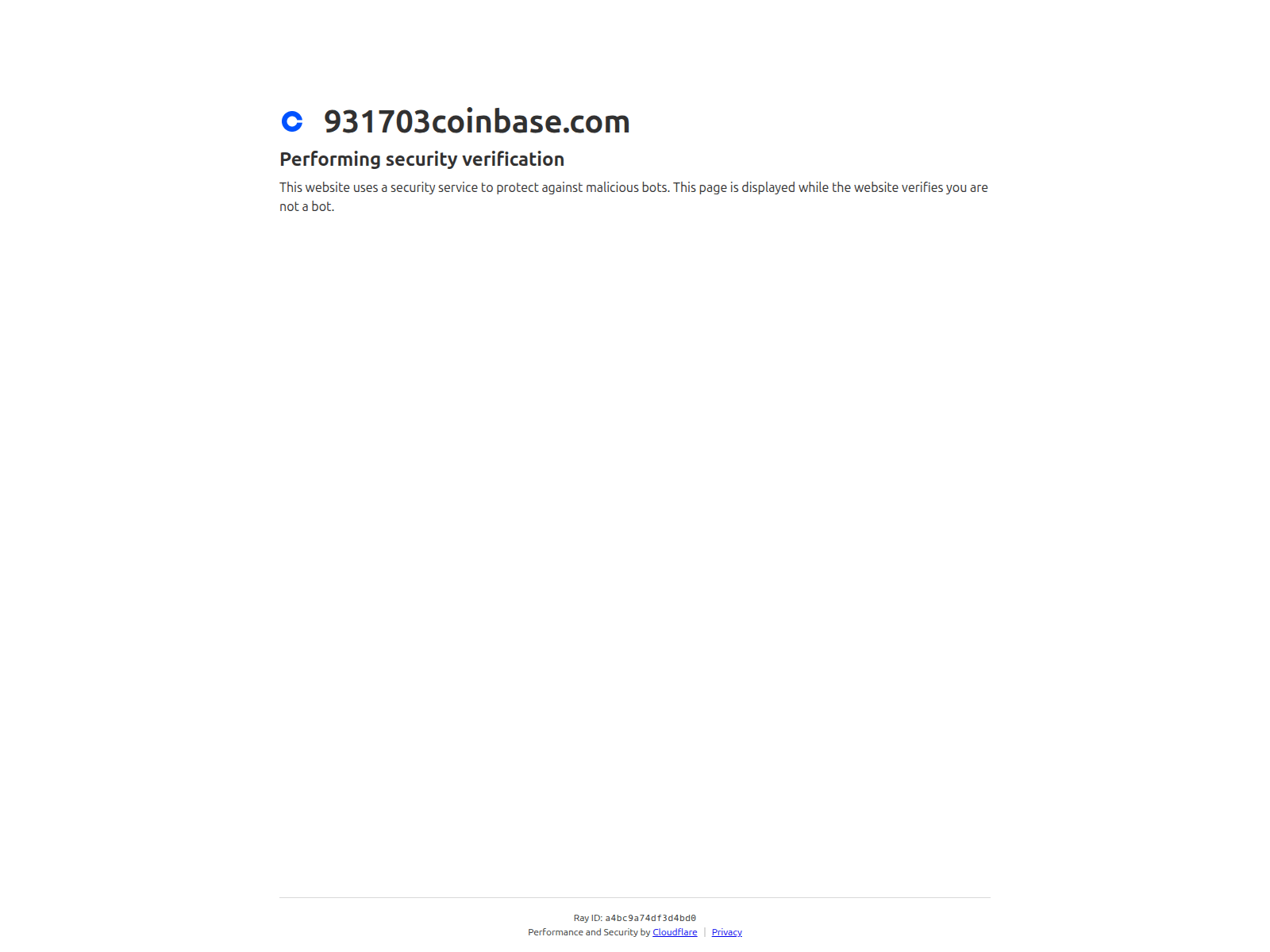 Screenshot of 931703coinbase.com