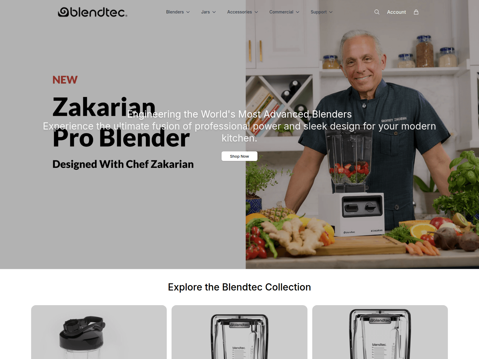 Снимок экрана blendtecofficial.shop