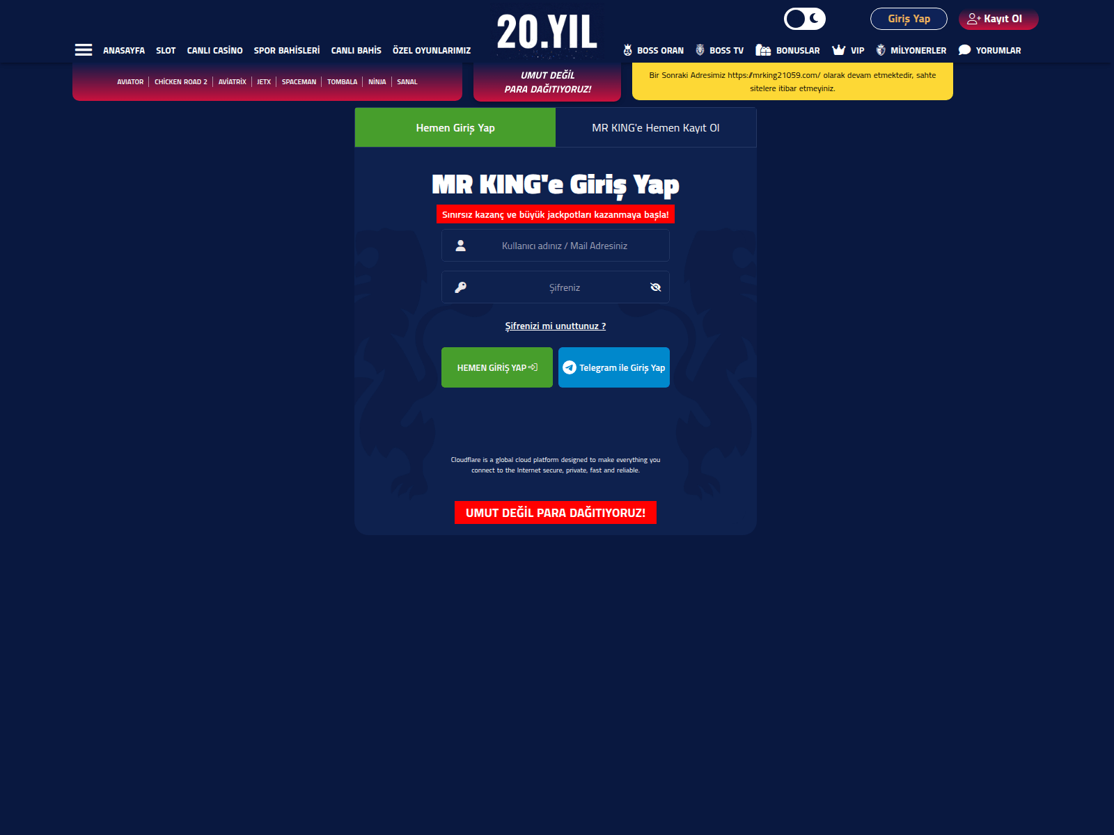 Tangkapan layar mrking21058.com