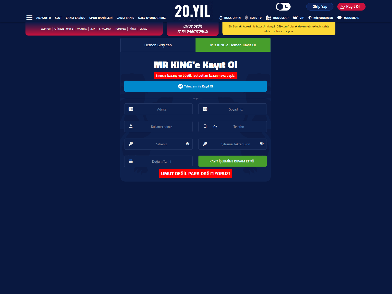 Tangkapan layar mrking21058.com