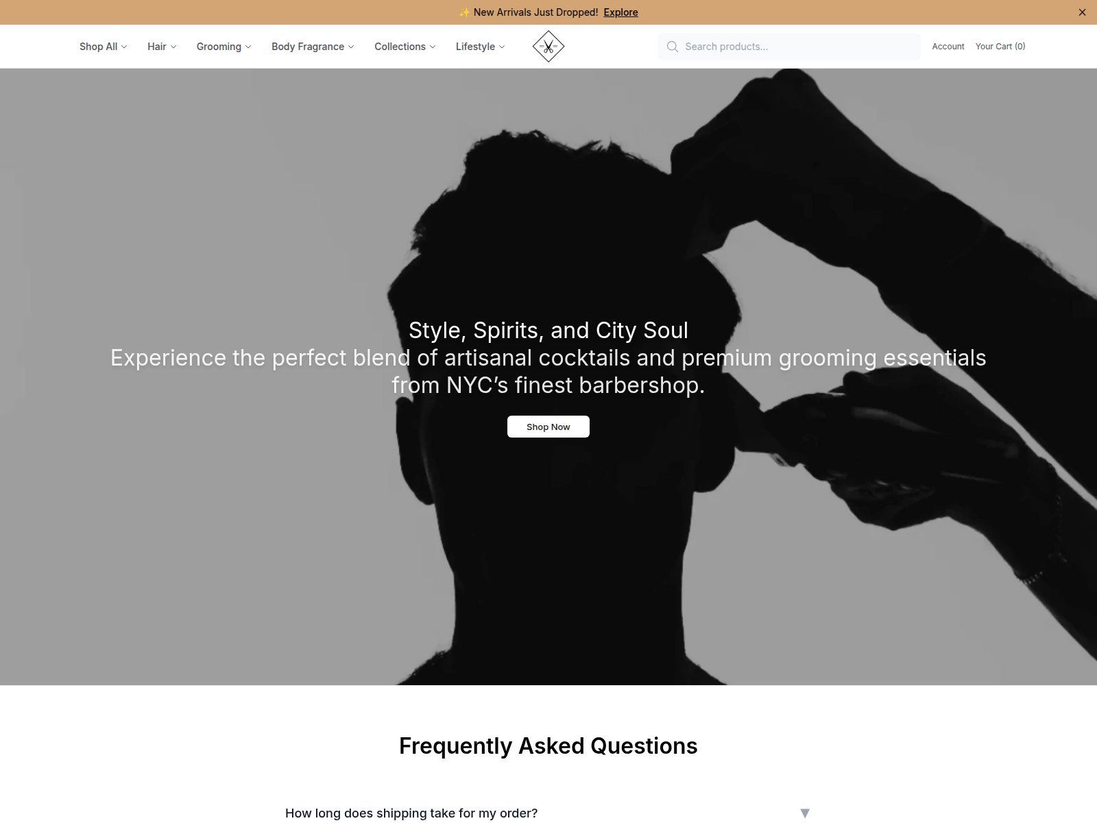 Screenshot of blindbarbershop.shop