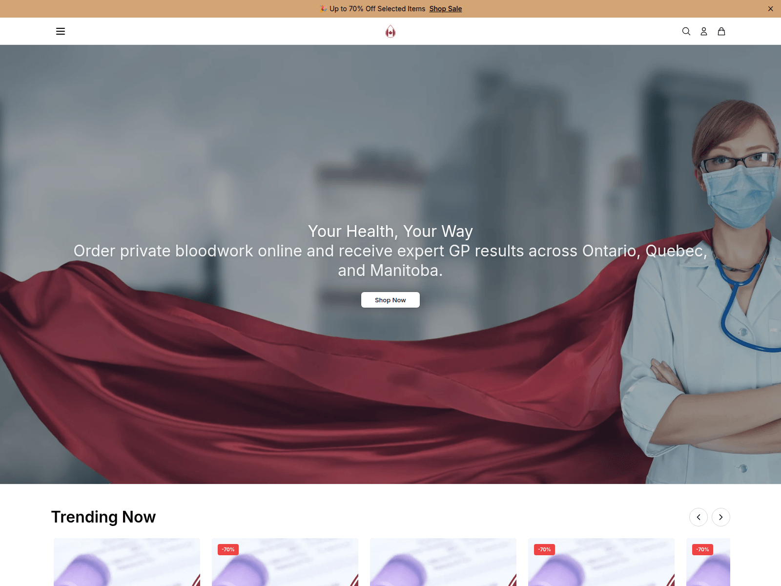 Снимок экрана bloodtestscanadahealth.shop