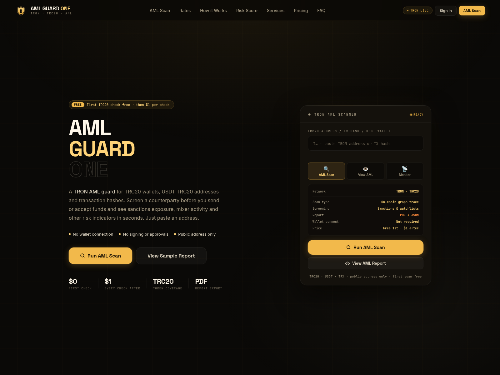 amlguard-one.vercel.app 的截图