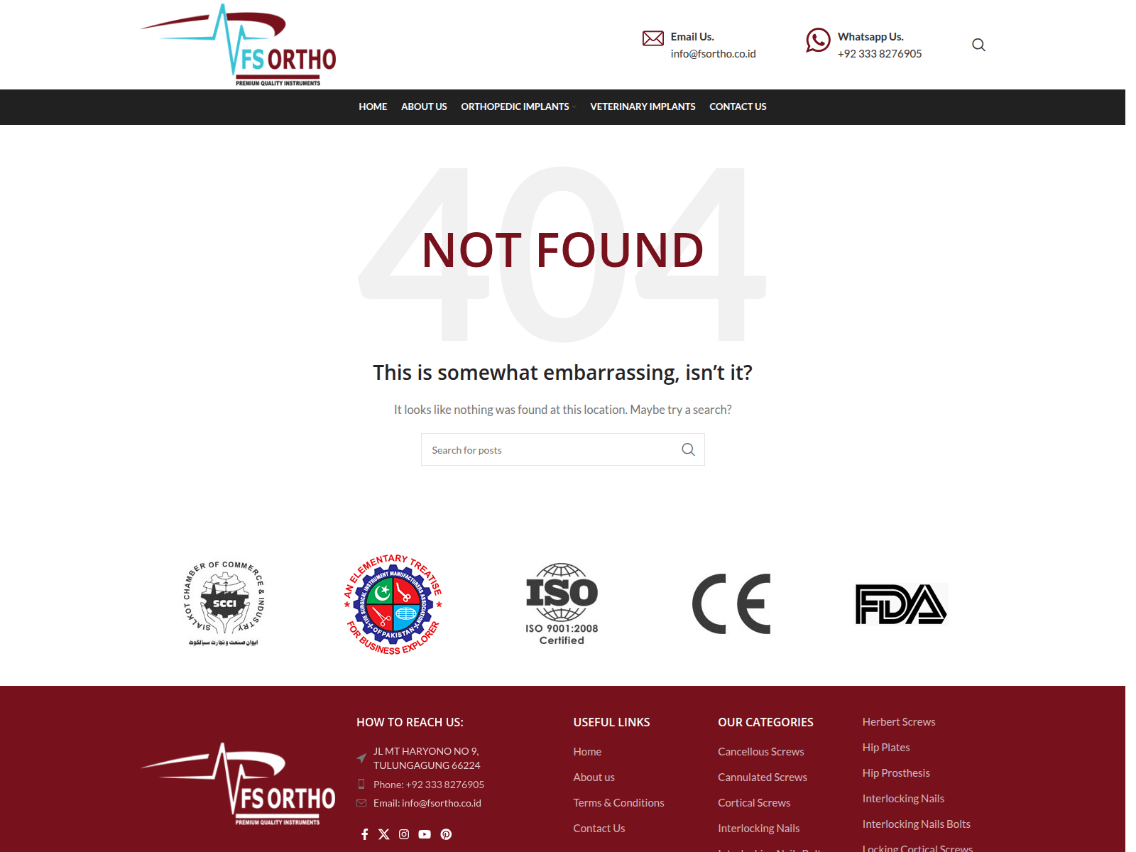Screenshot of fsortho.co.id