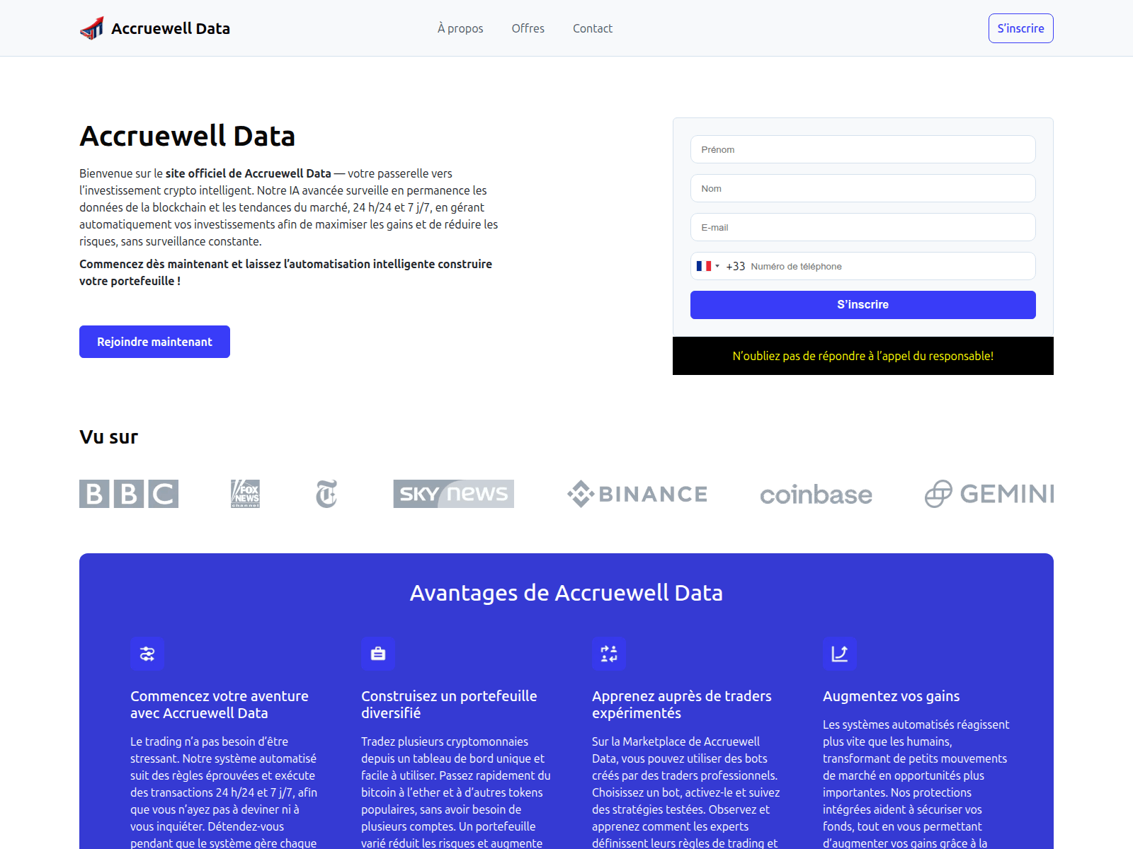 Screenshot of accruewelldata.com